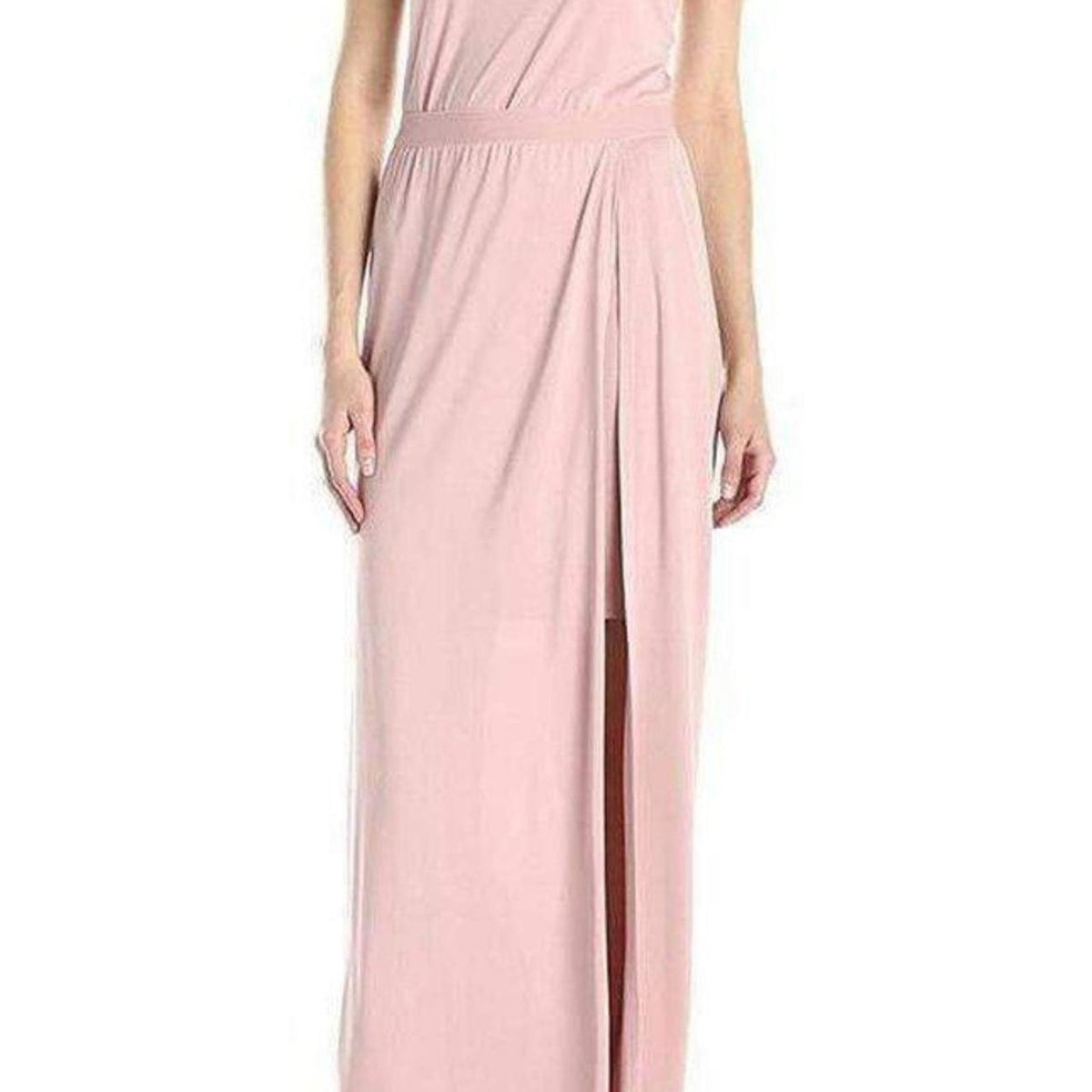 BCBGMAXAZRIA Pink Mylie Front Slit Long Dress Runway Catalog BCBGMAXAZRIA Pink Mylie Front Slit Long Dress Runway Catalog