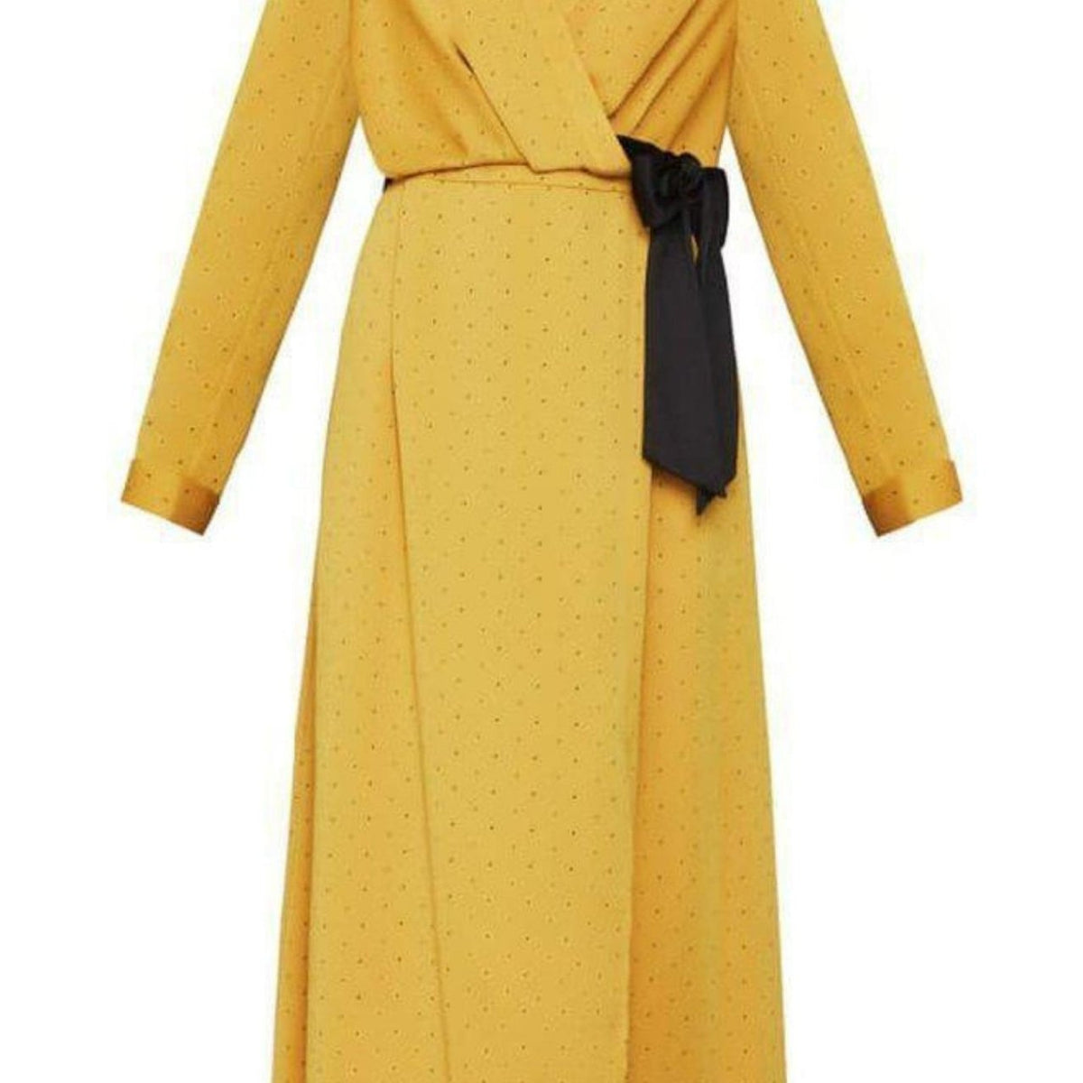 BCBGMAXAZRIA Satin Polka Dot Sash Dress – Runway Catalog
