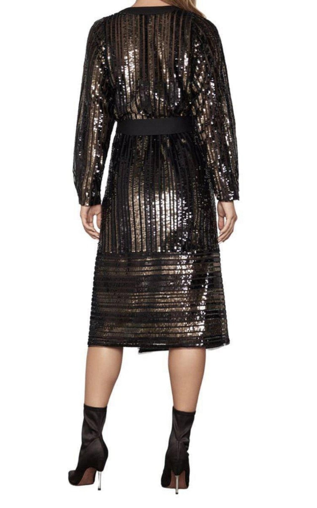 BCBGMAXAZRIA Sequin Wrap Dress - Runway Catalog