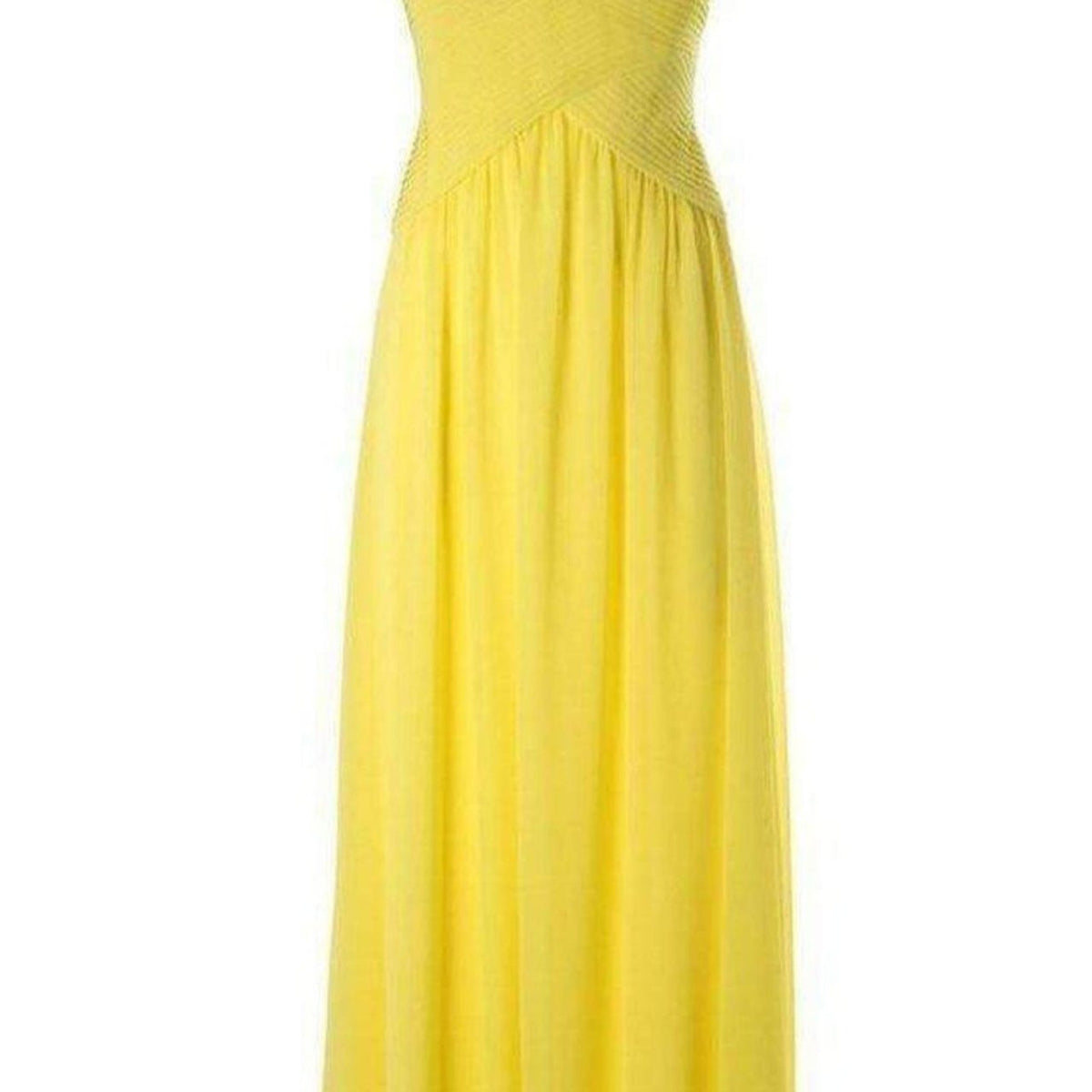 BCBGMAXAZRIA Sleeveless Yellow Gown – Runway Catalog