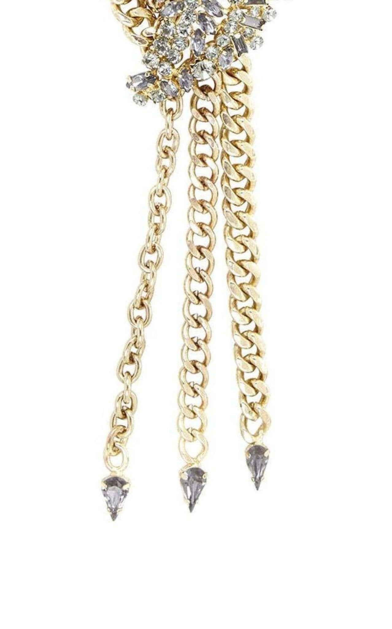 BCBGMAXAZRIA Stone Appliqué Chain Necklace - Runway Catalog