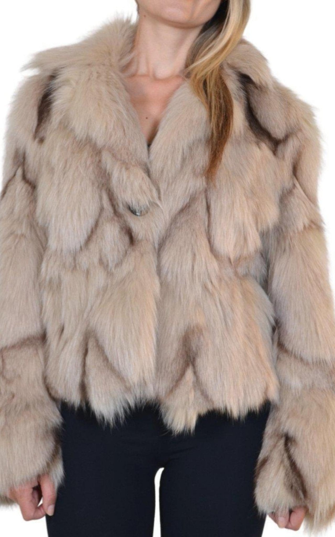 BCBGMAXAZRIA White Fox Coat - Runway Catalog
