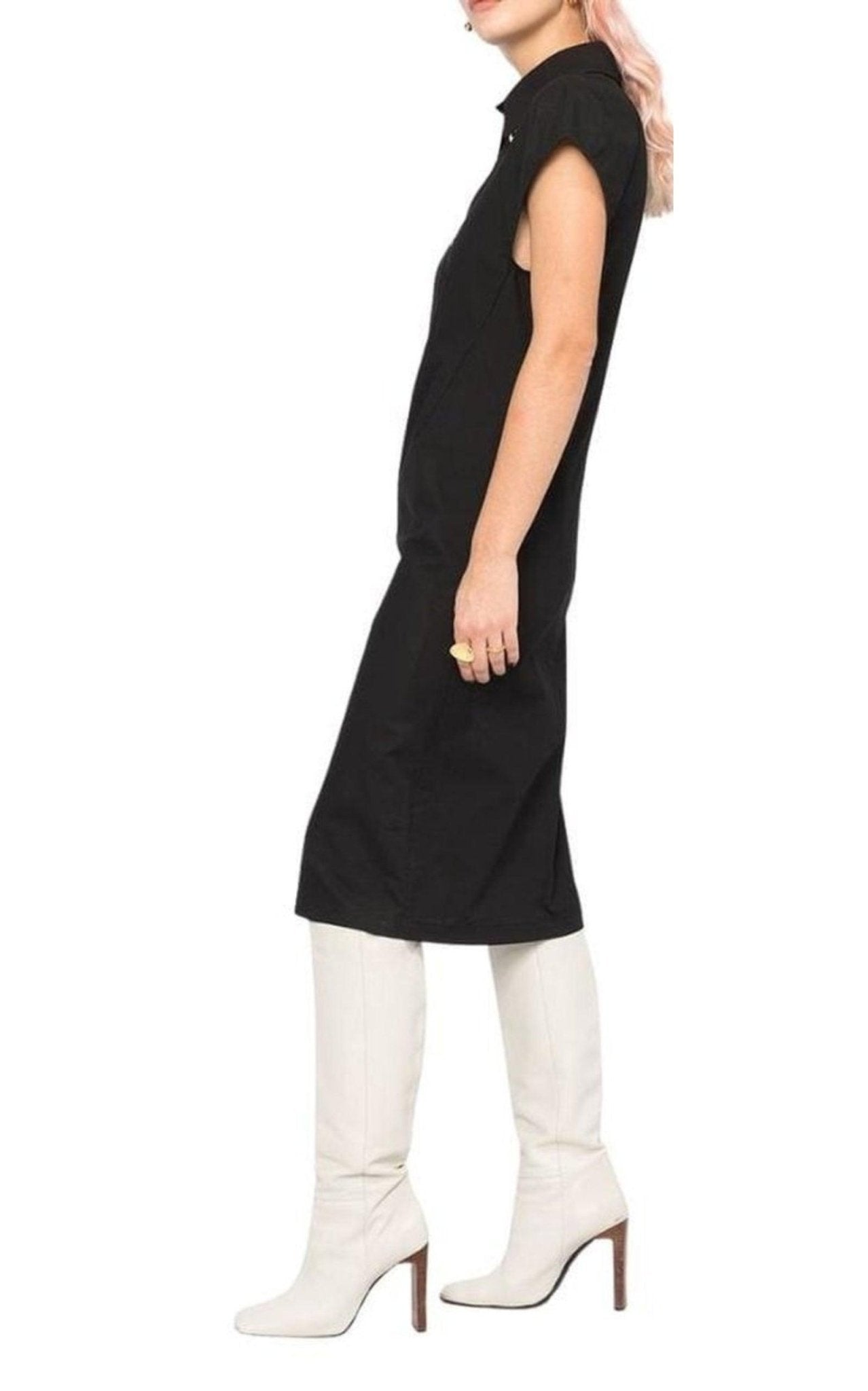 Bottega Veneta Button - detailed Cotton - blend Midi Shirt Dress - Runway Catalog