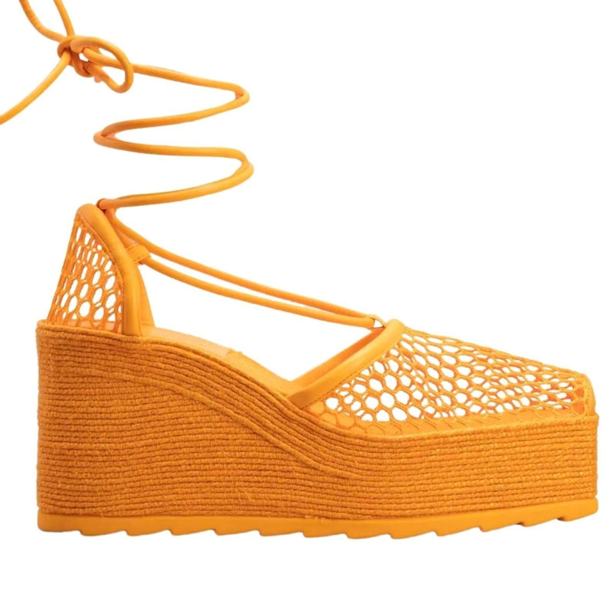 Bottega Veneta Leather and Mesh Espadrilles - Runway Catalog
