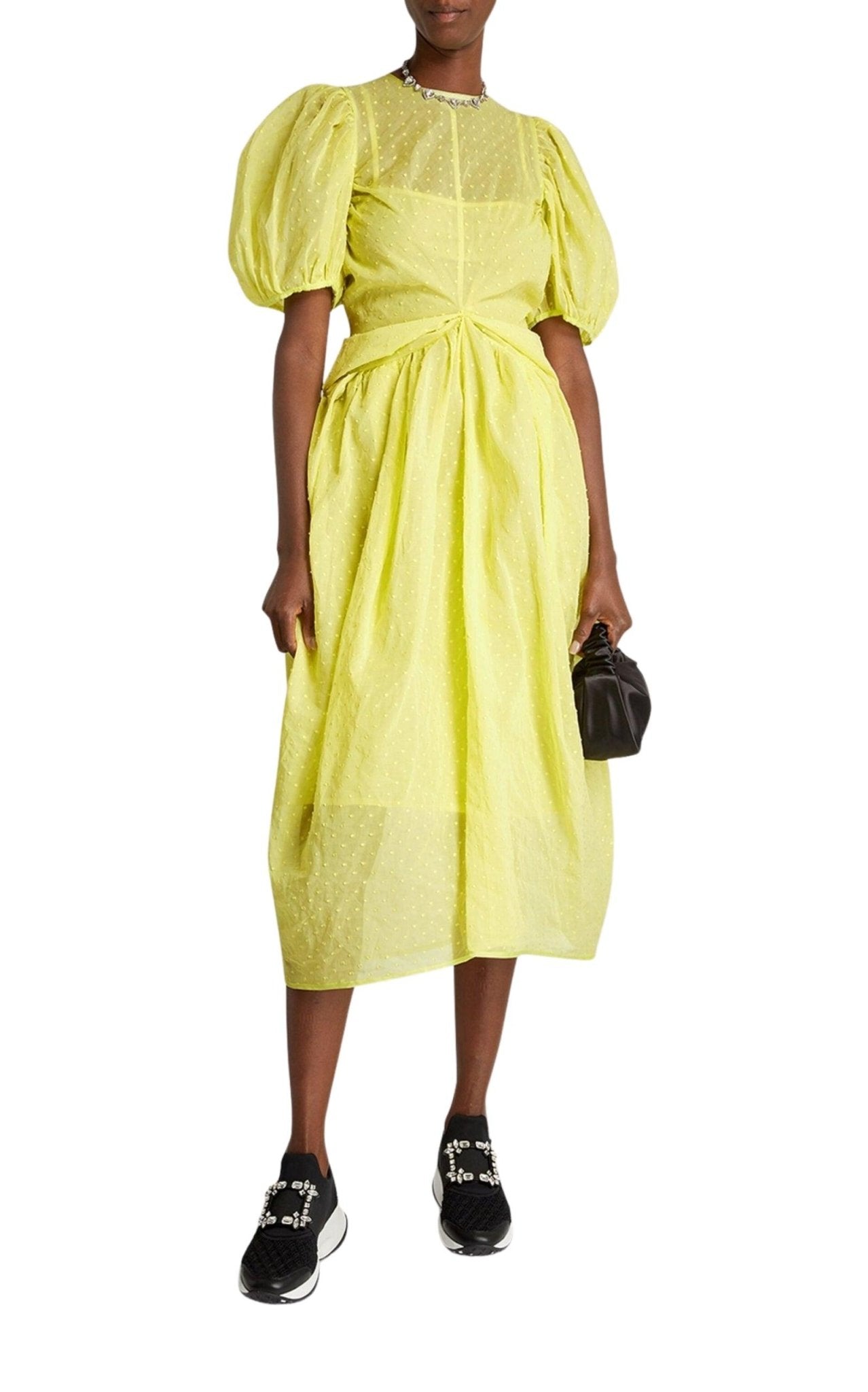 Cecilie Bahnsen Juniper Puff - Sleeved Midi Dress - Runway Catalog