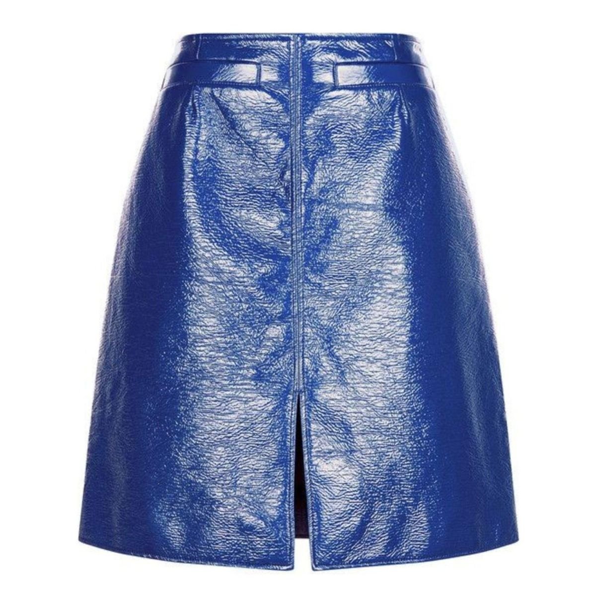 Courreges Blue Vinyl A - Line Skirt - Runway Catalog