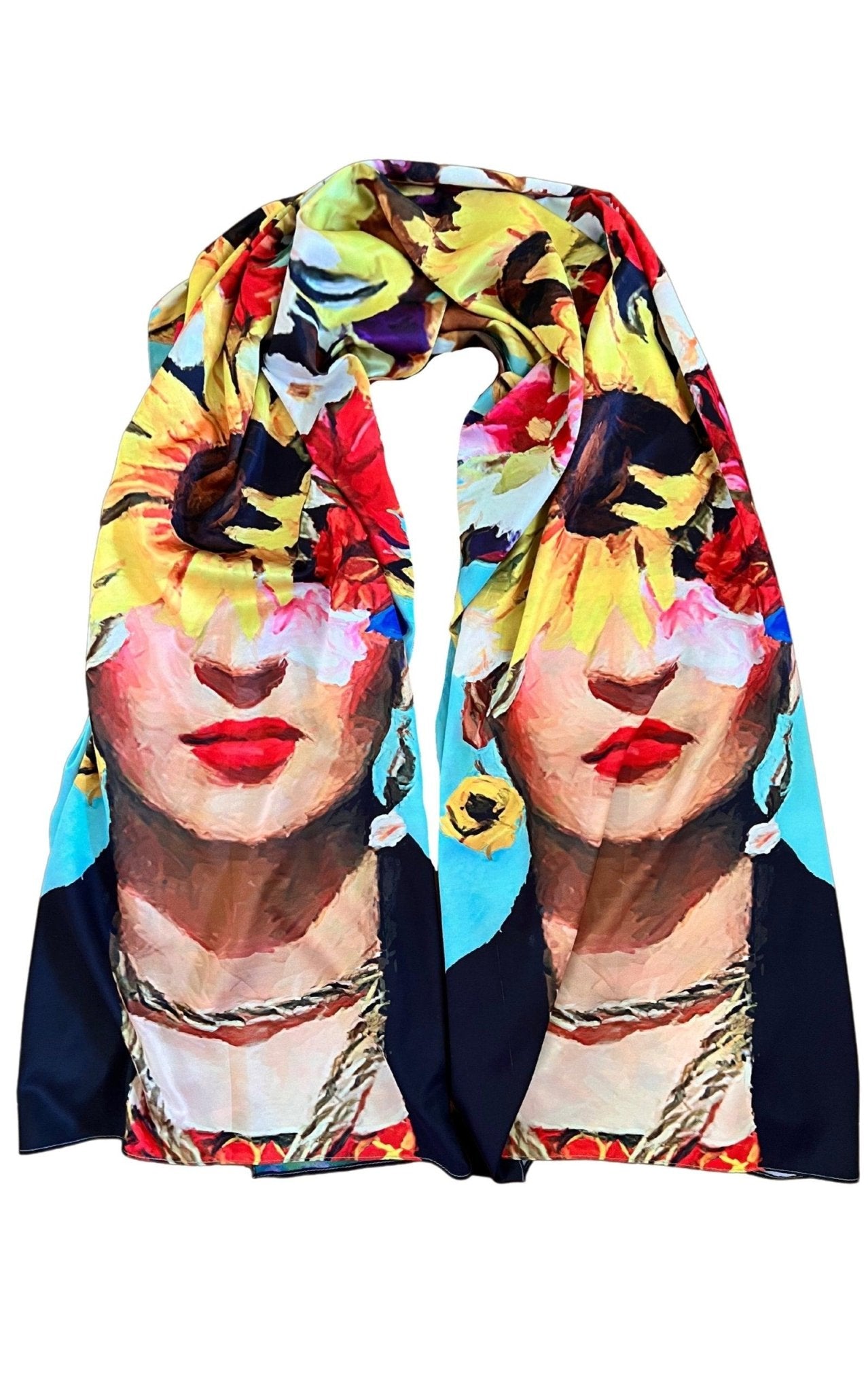 Cult Moda doppelseitiger Seidenschal – Laufsteg-Katalog