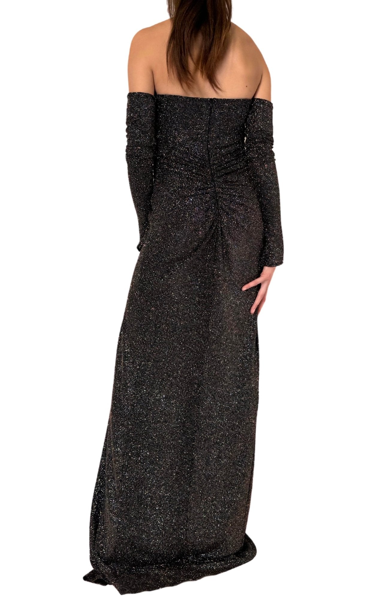 Cult Moda Faux Sleeve Sparkling Prom Gown - Runway Catalog