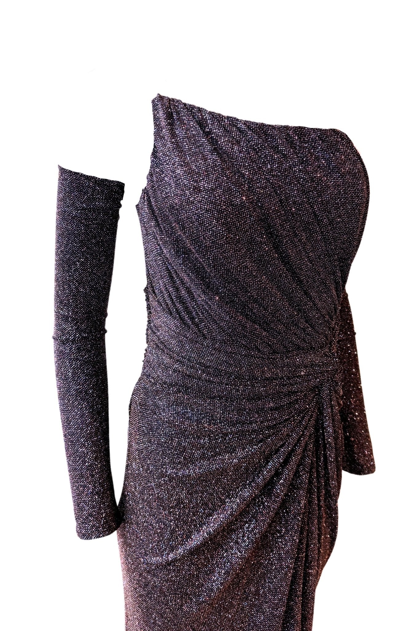 Cult Moda Faux Sleeve Sparkling Prom Gown - Runway Catalog
