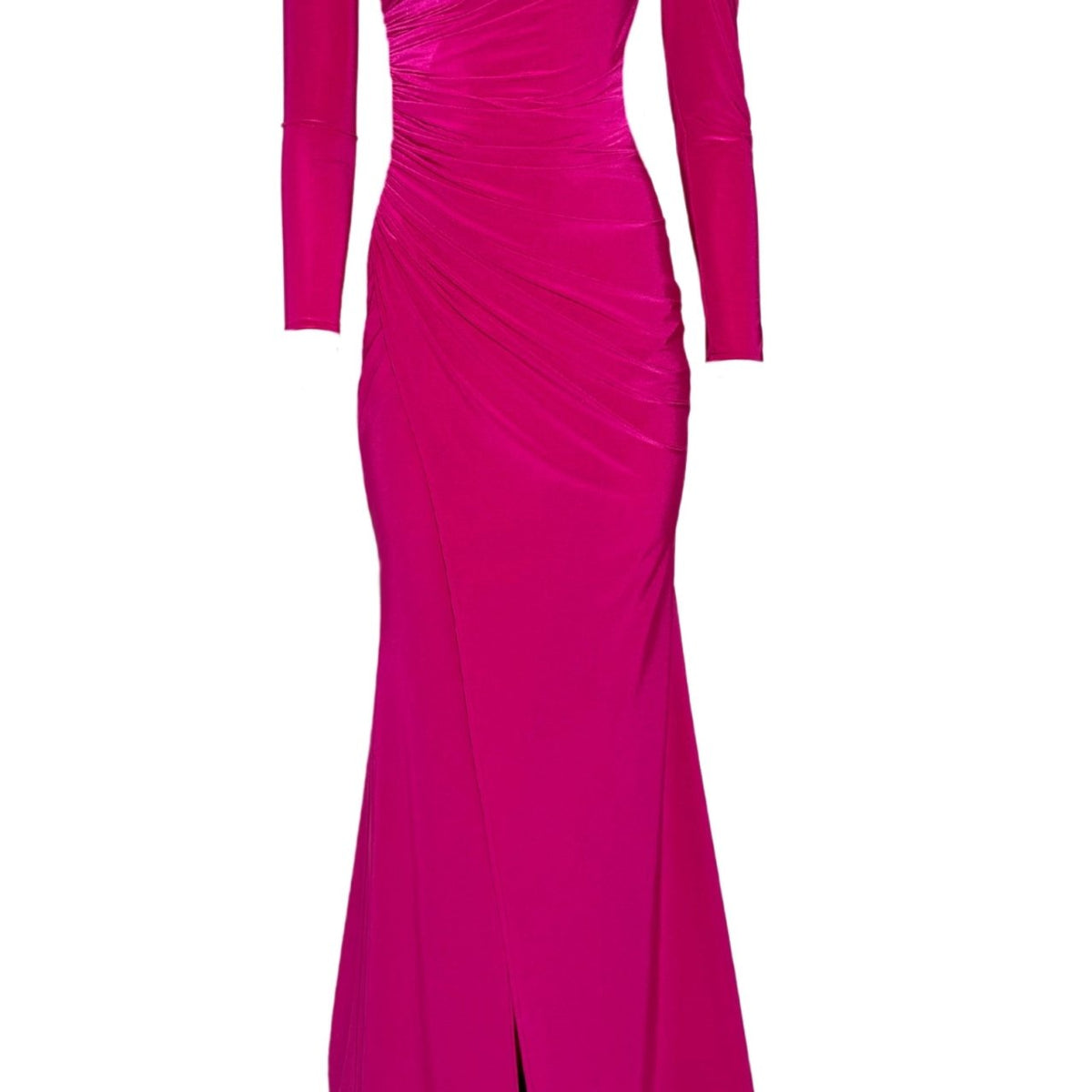 one shoulder hot pink prom dress Mermaid Gown FR 42 hot pink prom dresses