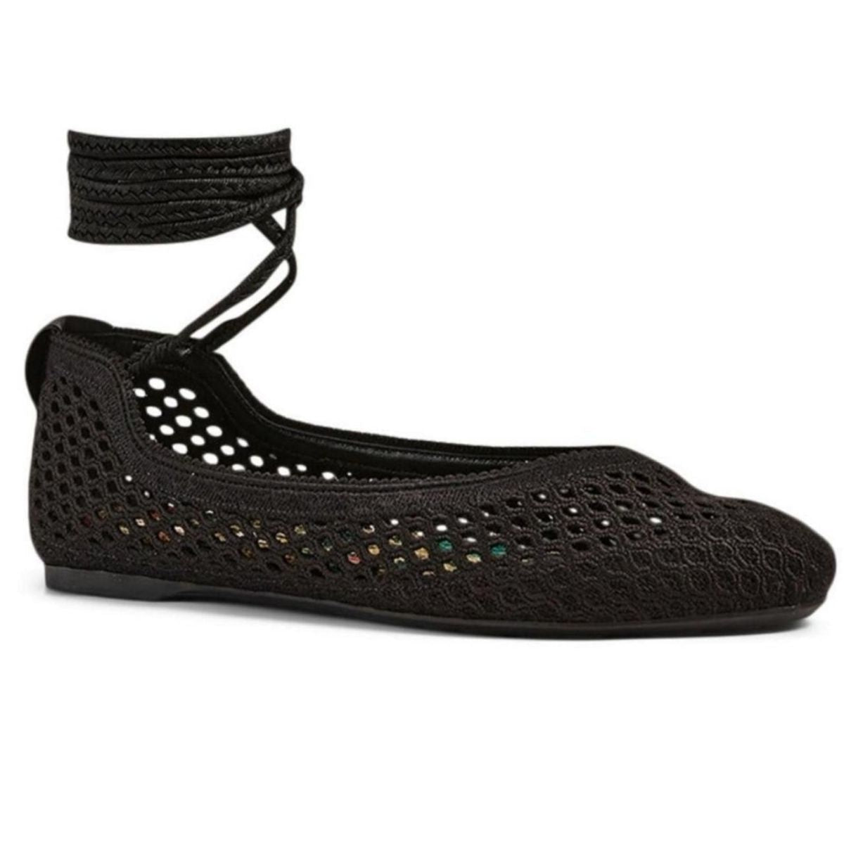 Dior Poeme Cotton Ankle - Tie Ballerina Flats - Runway Catalog