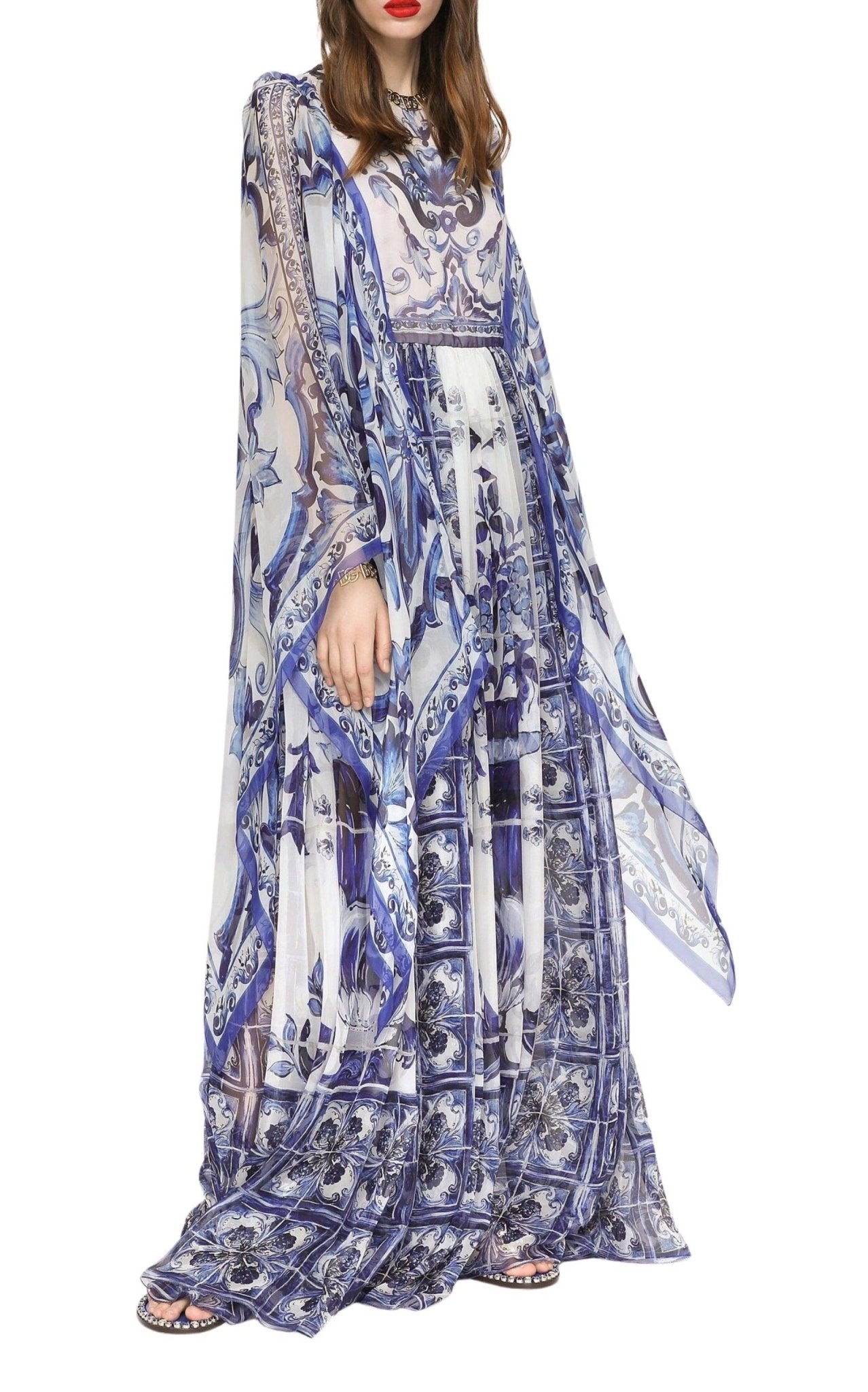 Dolce & Gabbana Chiffon Kimono Dress - Runway Catalog