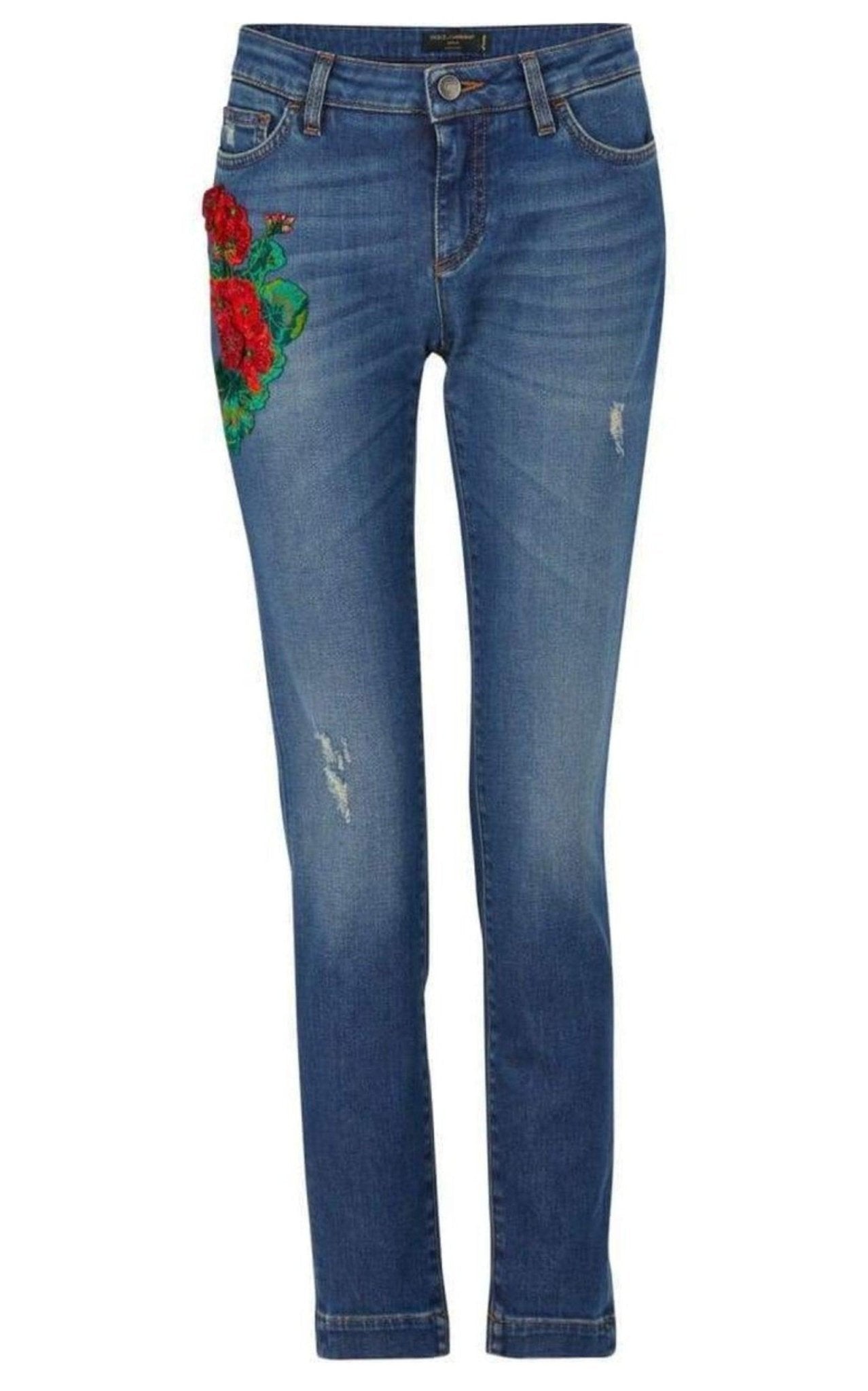 Dolce & Gabbana Stickerei Skinny-Fit-Jeans – Laufsteg-Katalog