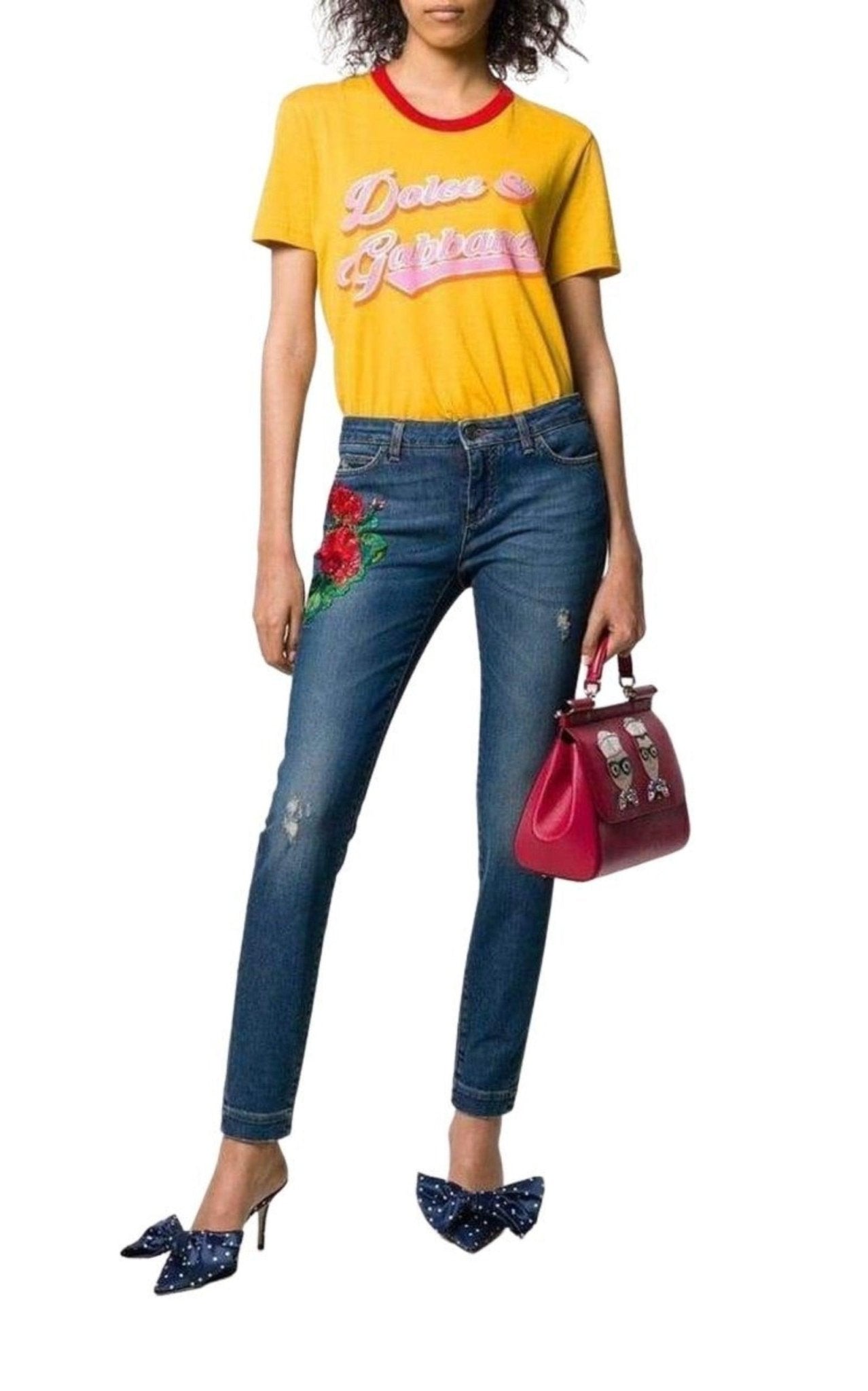 Dolce & Gabbana Stickerei Skinny-Fit-Jeans – Laufsteg-Katalog