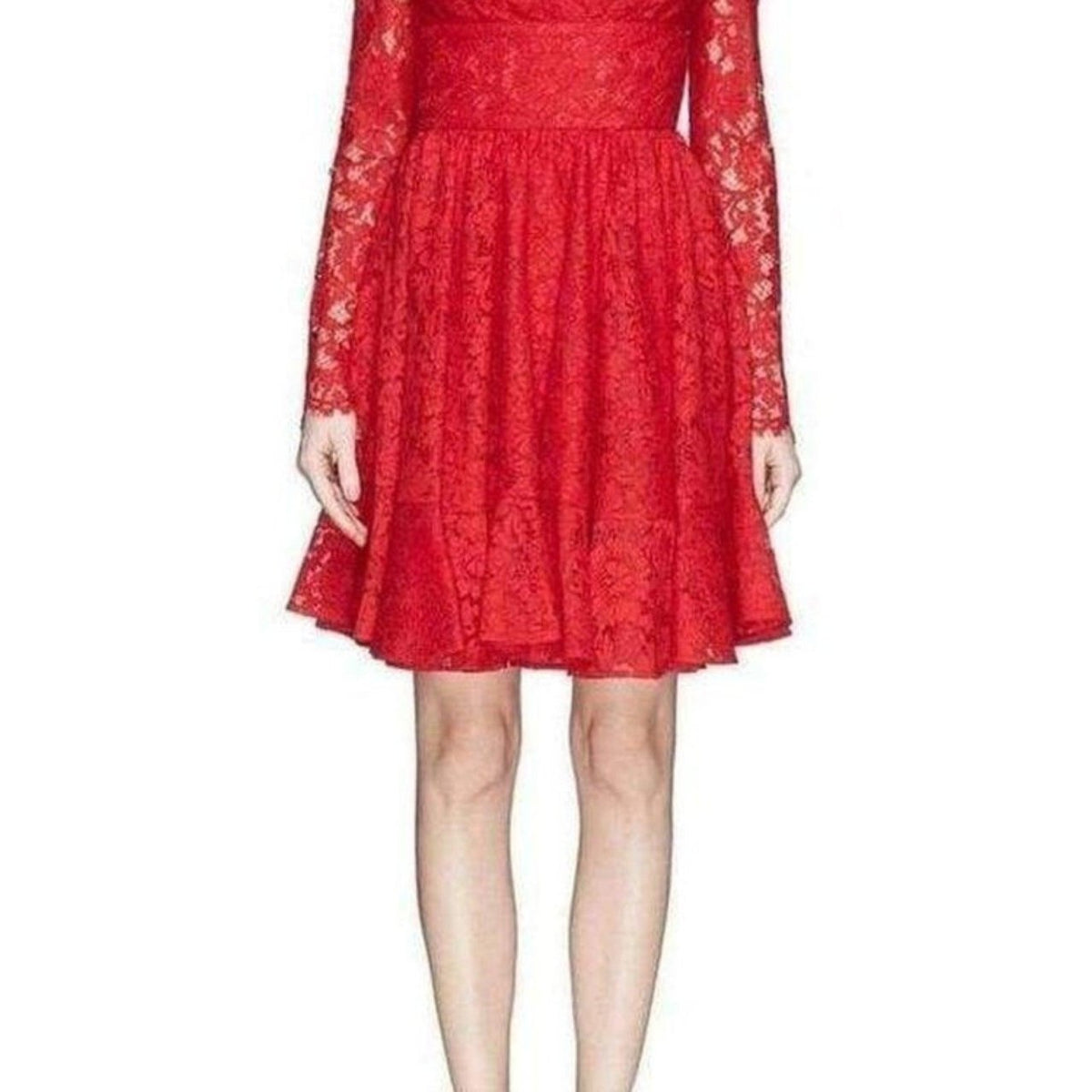 Dolce & Gabbana Floral-lace Flounce Dress – Runway Catalog
