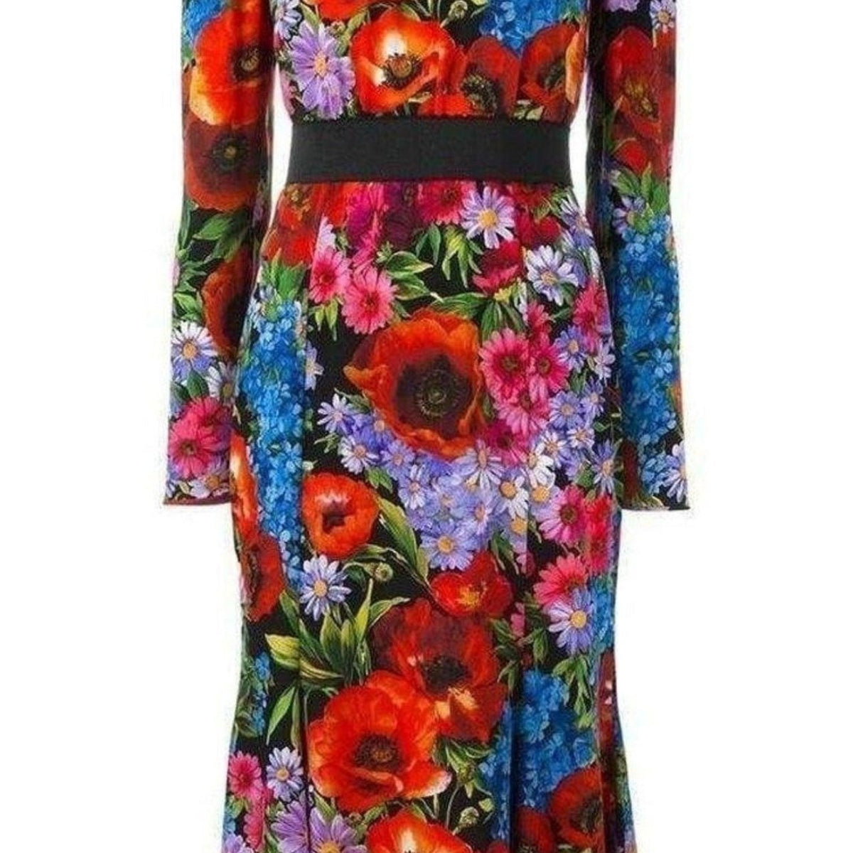 Dolce & Gabbana Floral Print Silk Dress  Runway Catalog
