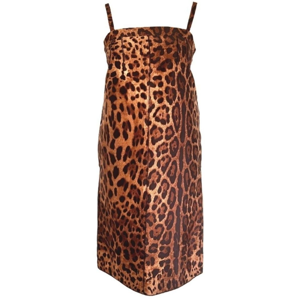 Dolce & Gabbana Leopard Printed Silk Dress - Runway Catalog