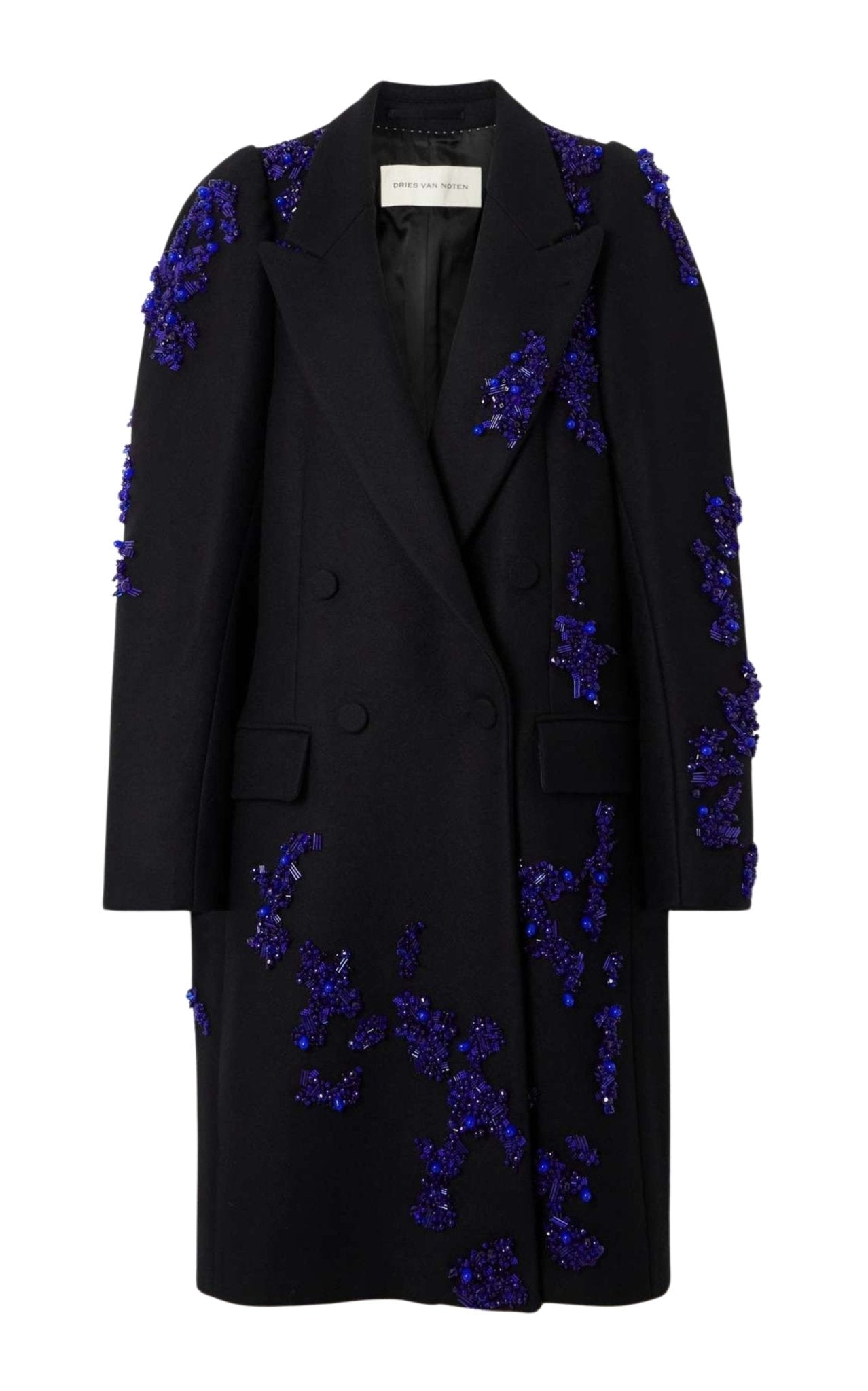 Dries Van Noten Rinky Embroidered Cocoon Coat - Runway Catalog