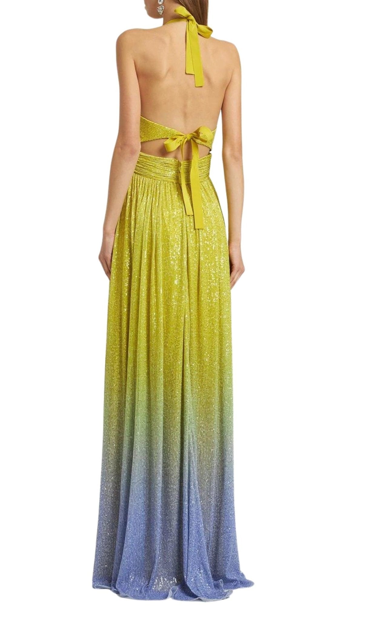 Elie Saab Ombre Sequined Chiffon Gown - Runway Catalog