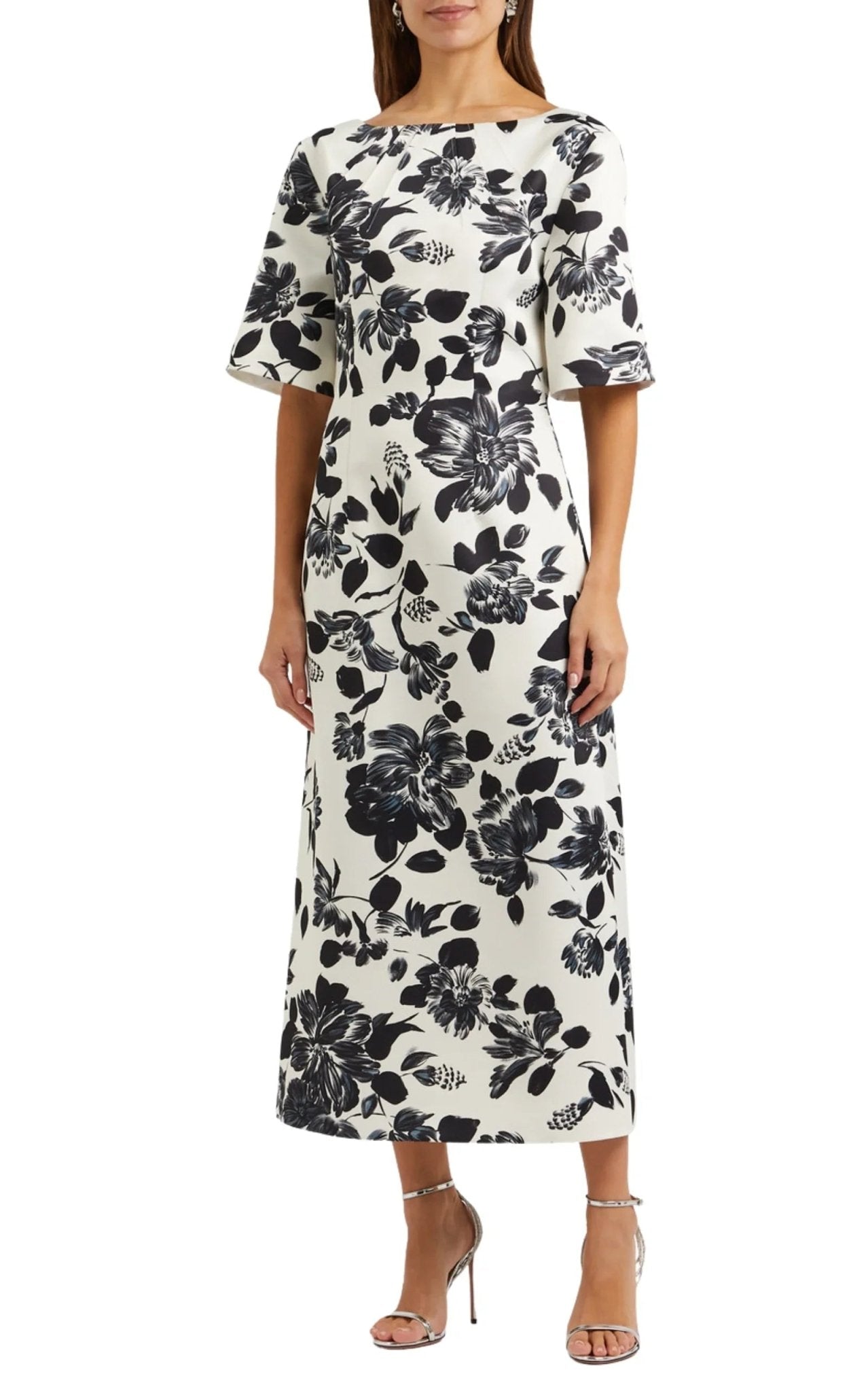 EMILIA WICKSTEAD Kora Floral - Robe midi en sergé imprimé - Catalogue Runway
