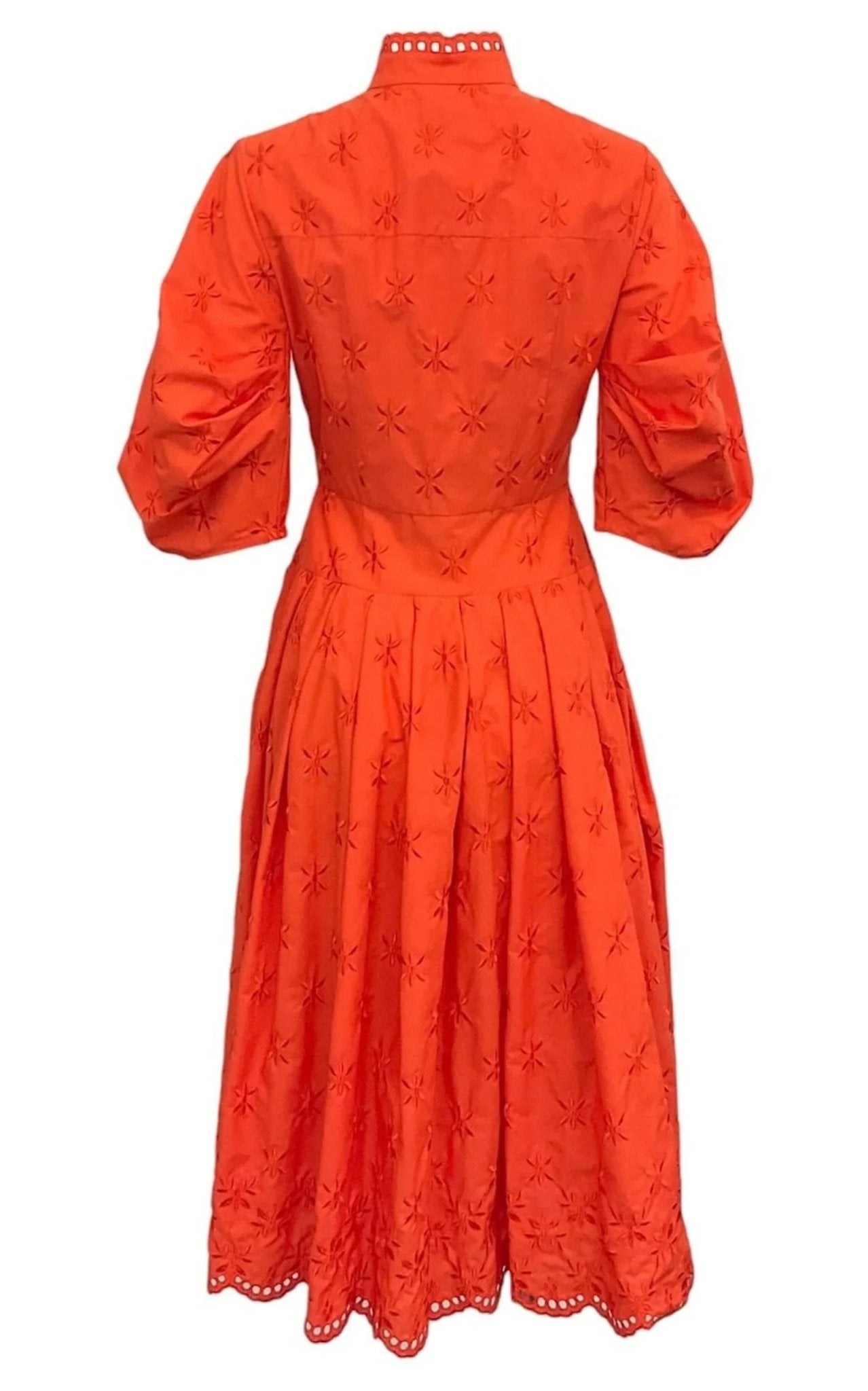 Robe midi en popeline brodée anglaise Erdem Zelda - Catalogue Runway