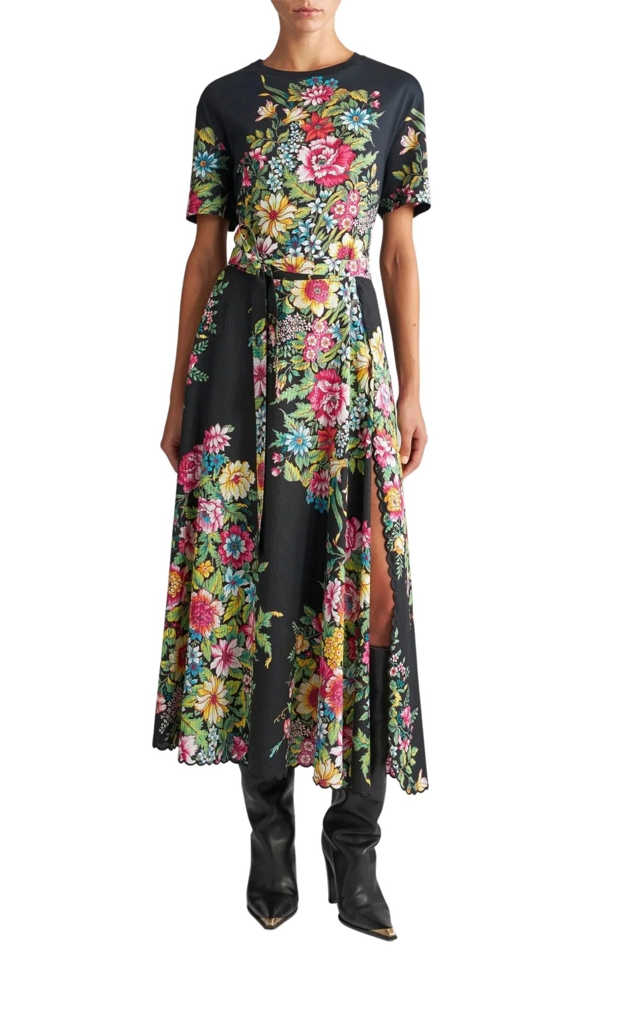 Jupe midi en coton à imprimé floral Etro - Catalogue Runway