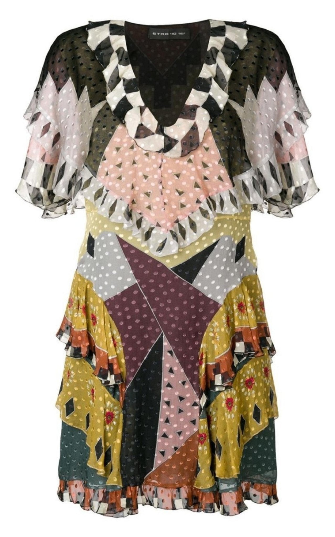 Etro Geometric Print Silk Dress - Runway Catalog