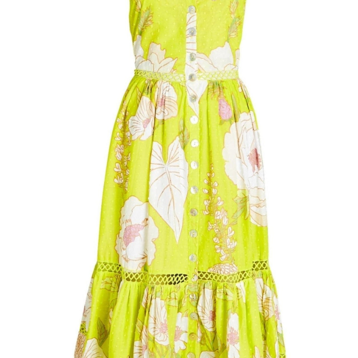 neon midi dress OLA Recycled Rib Midi Dress in Neon Green Medium