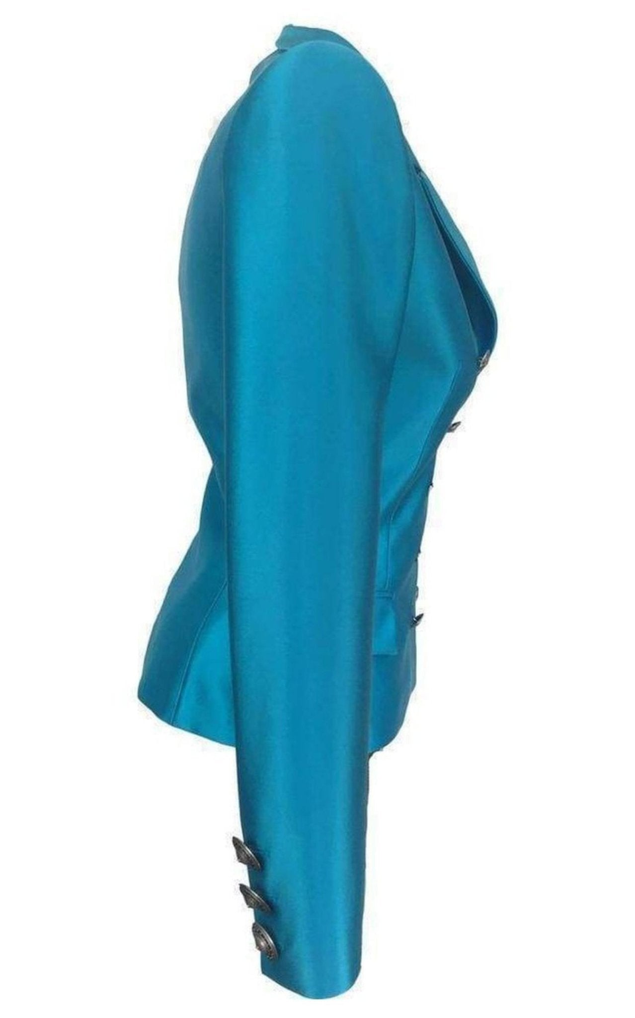 Fausto Puglisi Fausto Puglisi Silk Double Breasted Silk Blazer - Runway Catalog