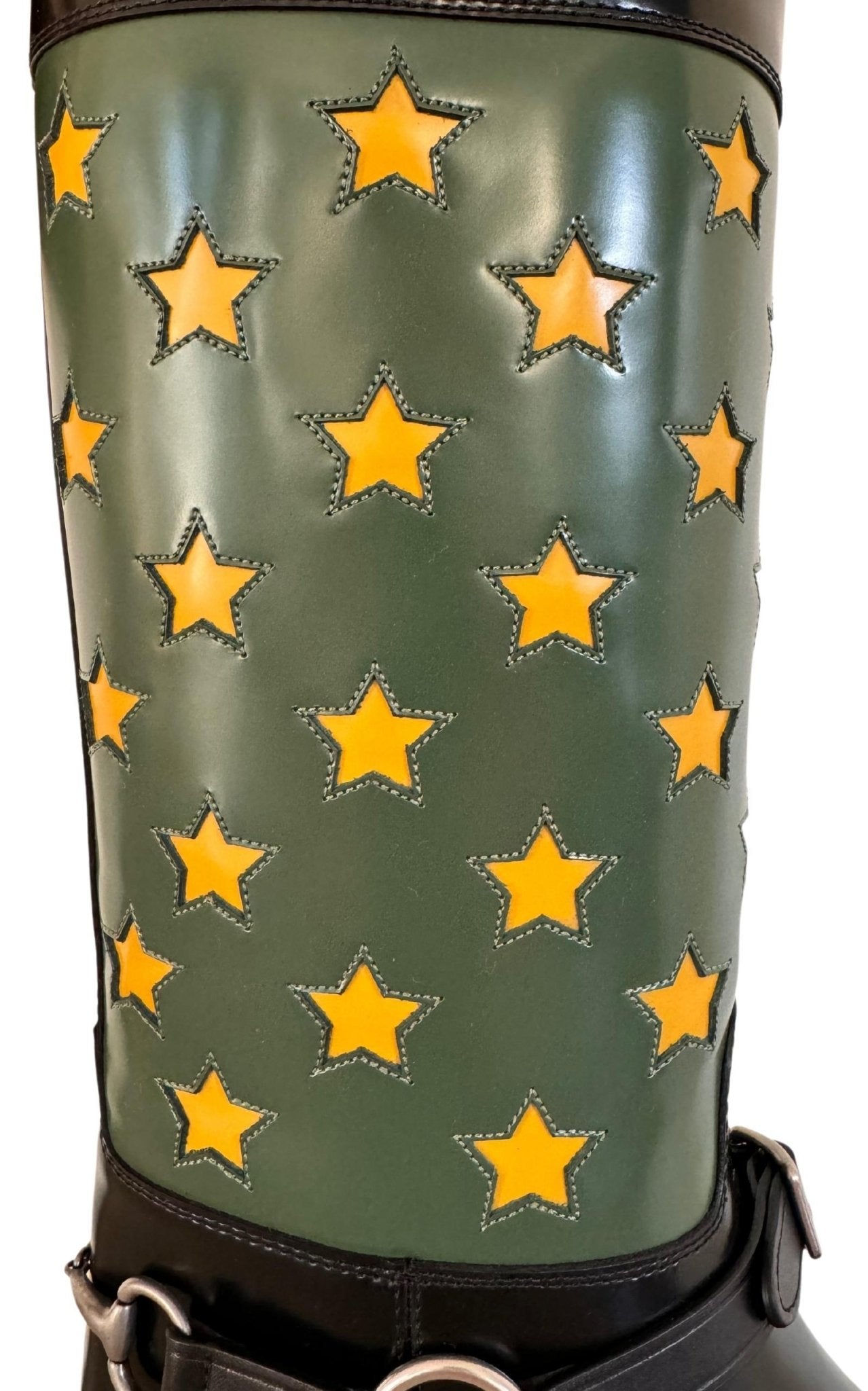 Gucci Abstract Art Pop Leather Riding Boot - Runway Catalog