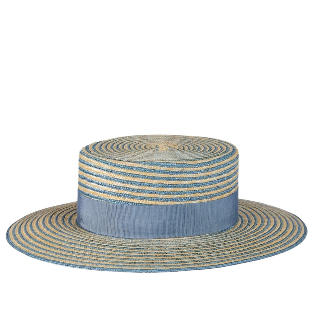 Gucci - Alvy Striped Blue Straw Hat - L Gucci Alvy Striped Blue Straw Hat - Runway Catalog main image 4