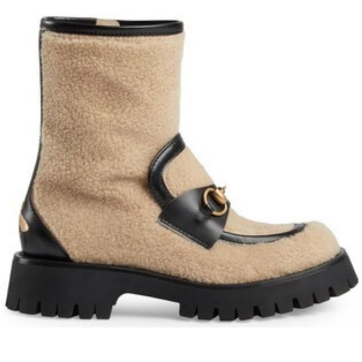 Gucci Ankle Boots With Horsebit In Neutrals - Runway Catalog