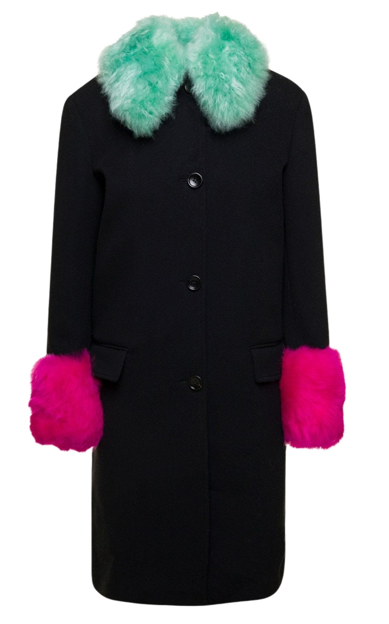 Gucci Cashmere Wool Coat with Shearling-collar