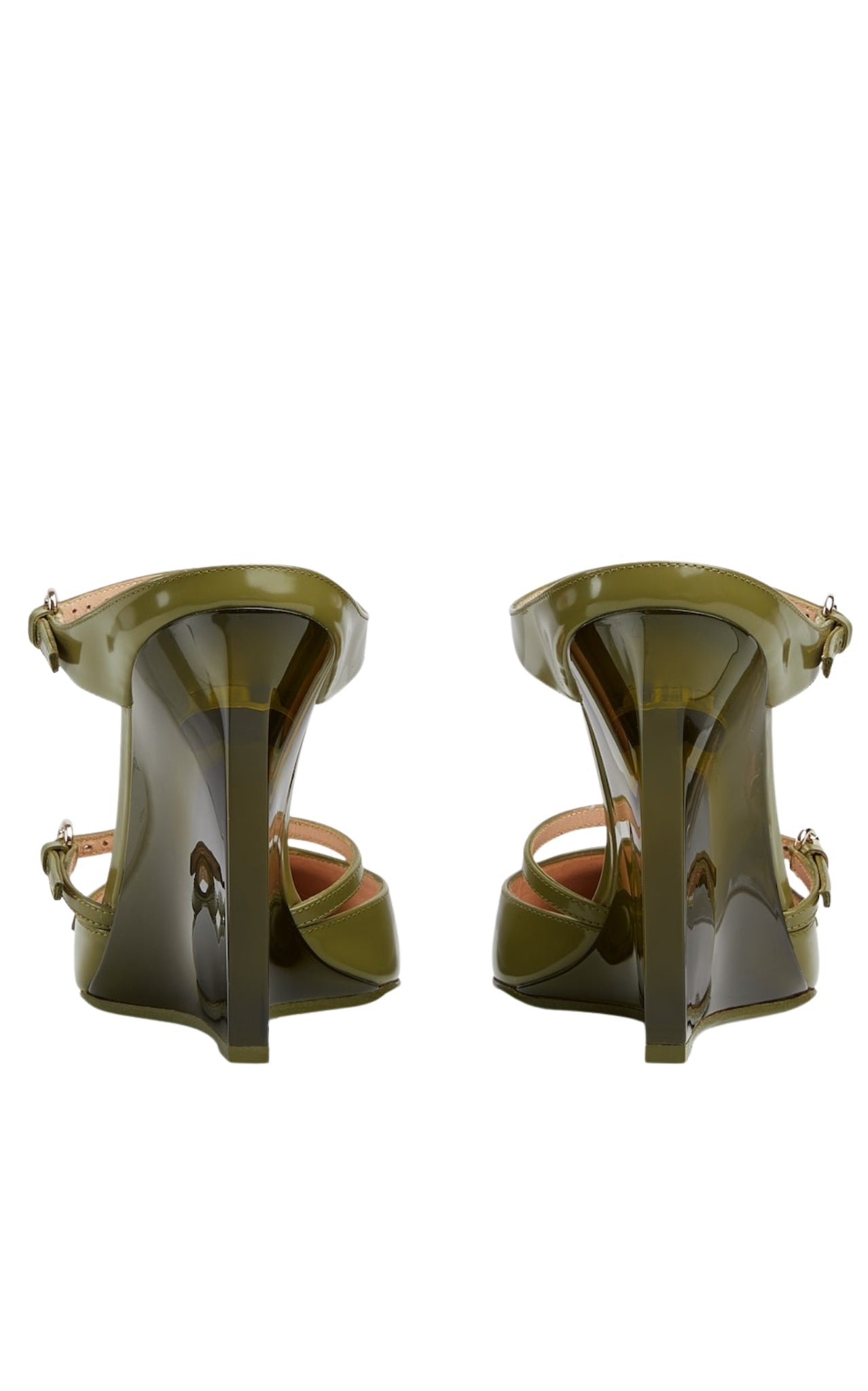 Gucci’s Christy 110 wedge mules in green