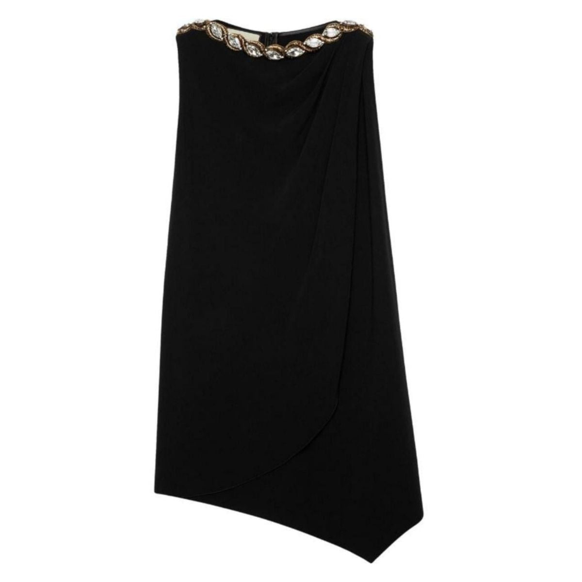 Gucci Crystal Embellished Draped Jersey Shift Dress - Runway Catalog