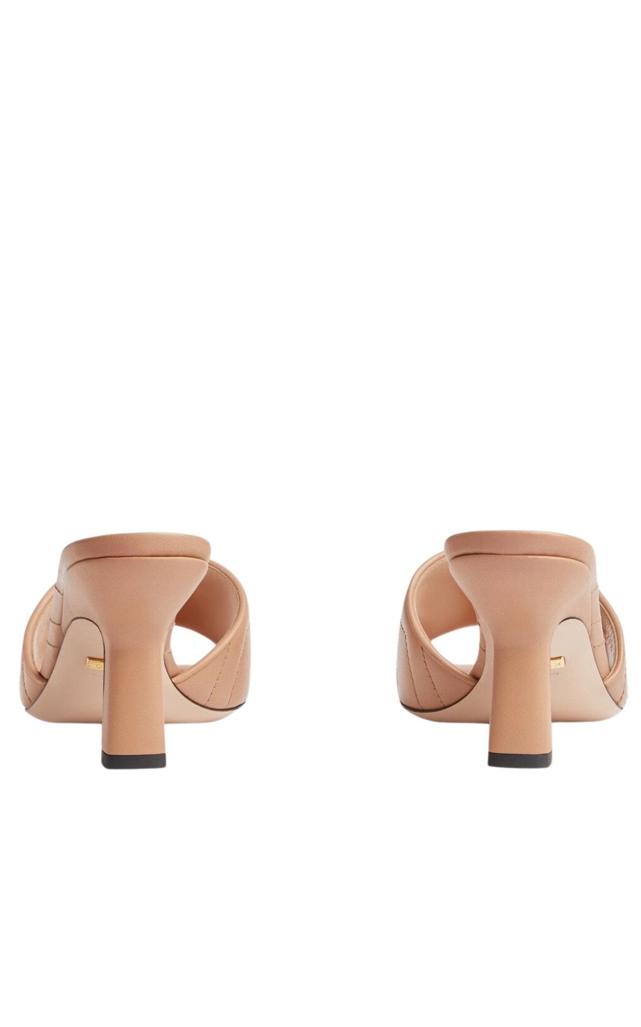 Gucci Double - G Beige Leather Slide Sandals - Runway Catalog