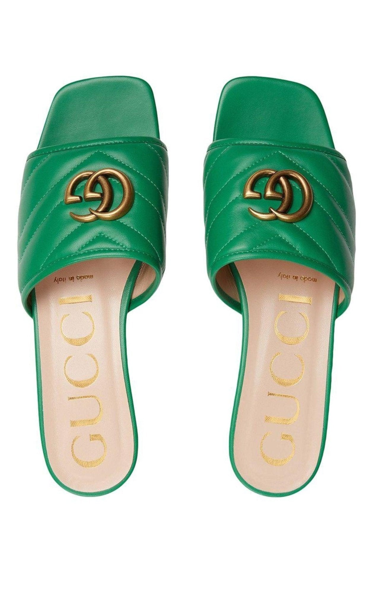 Gucci Double G Leather Sandals - Runway Catalog