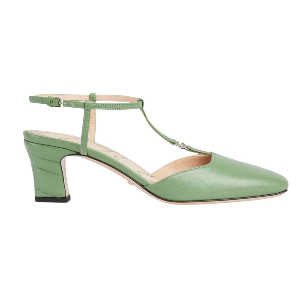 Gucci Double G Slingback Green Pumps - Runway Catalog