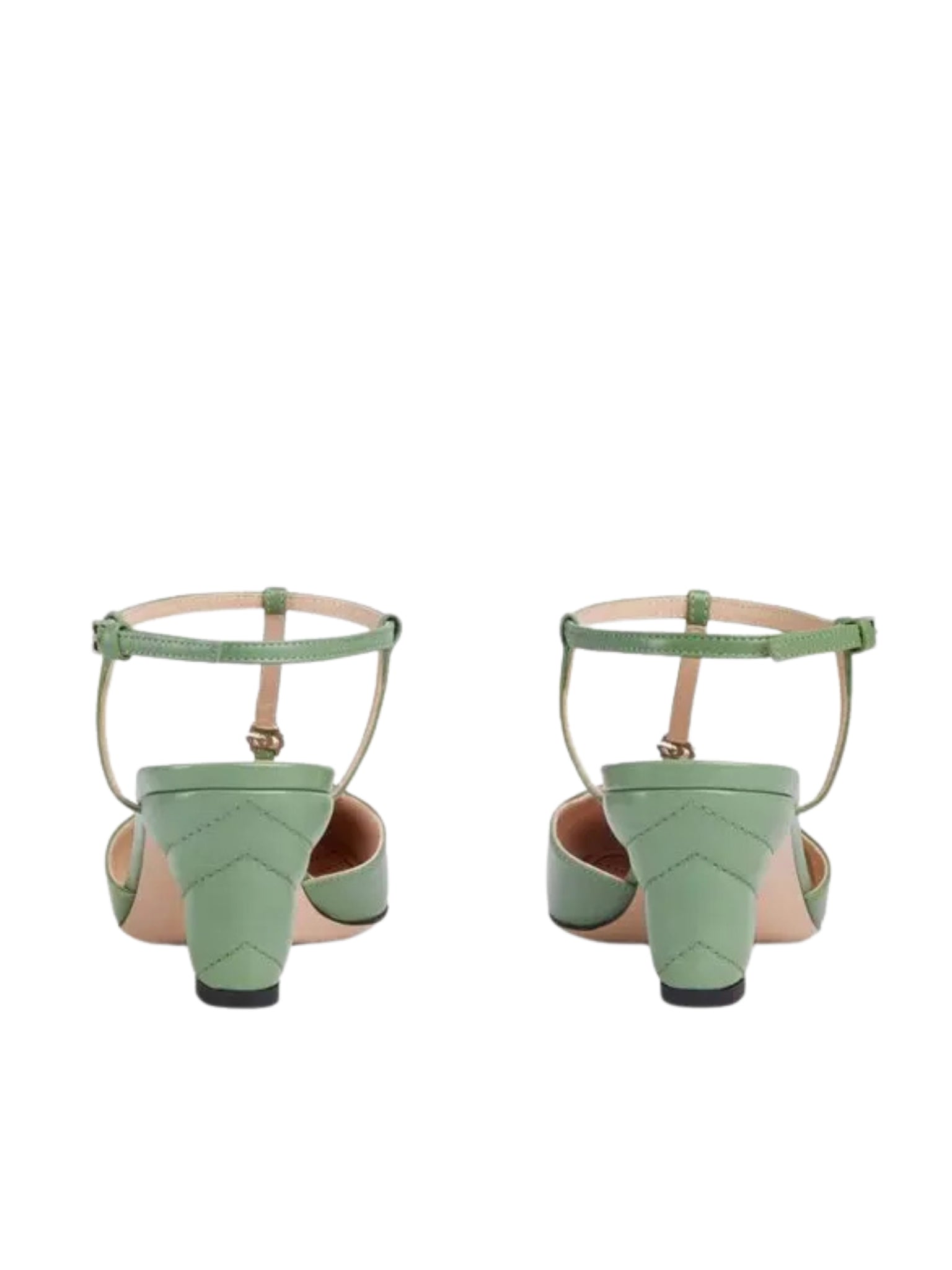 Gucci Double G Slingback Green Pumps - Runway Catalog