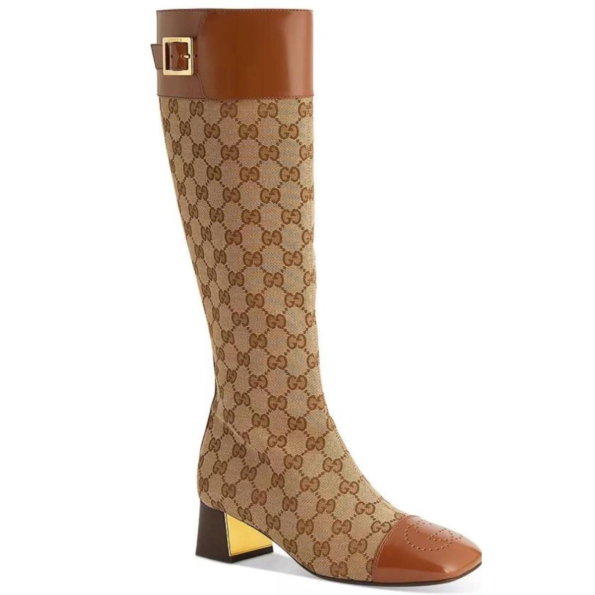 Gucci Ellis GG - Monogram Canvas Knee - High Boots - Runway Catalog