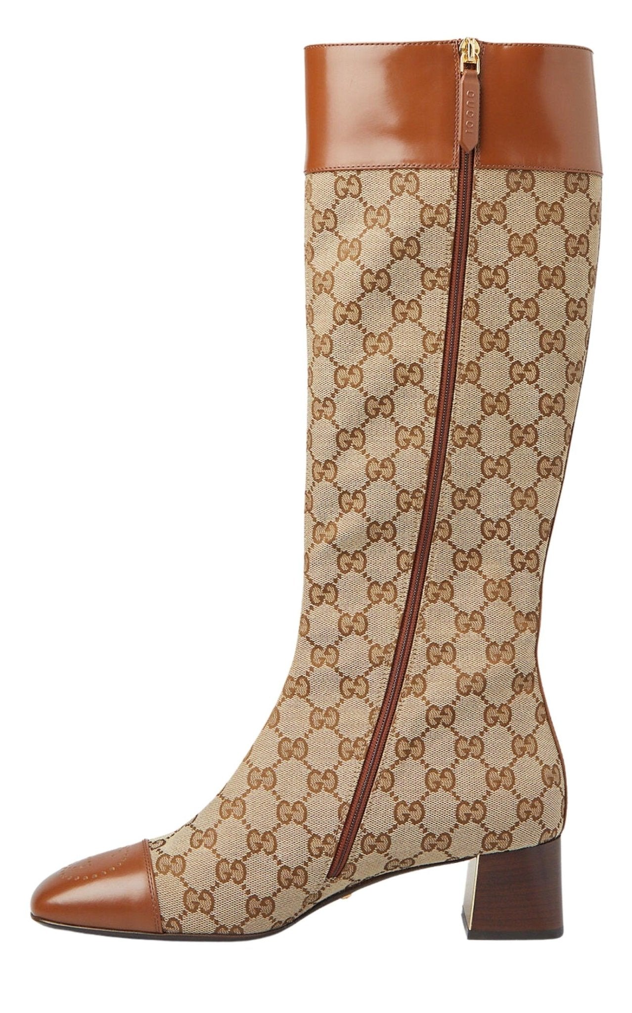 Gucci Ellis GG - Monogram Canvas Knee - High Boots - Runway Catalog
