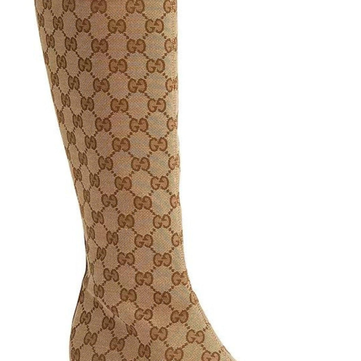 Gucci Ellis GG-Monogram Canvas Knee-High Boots