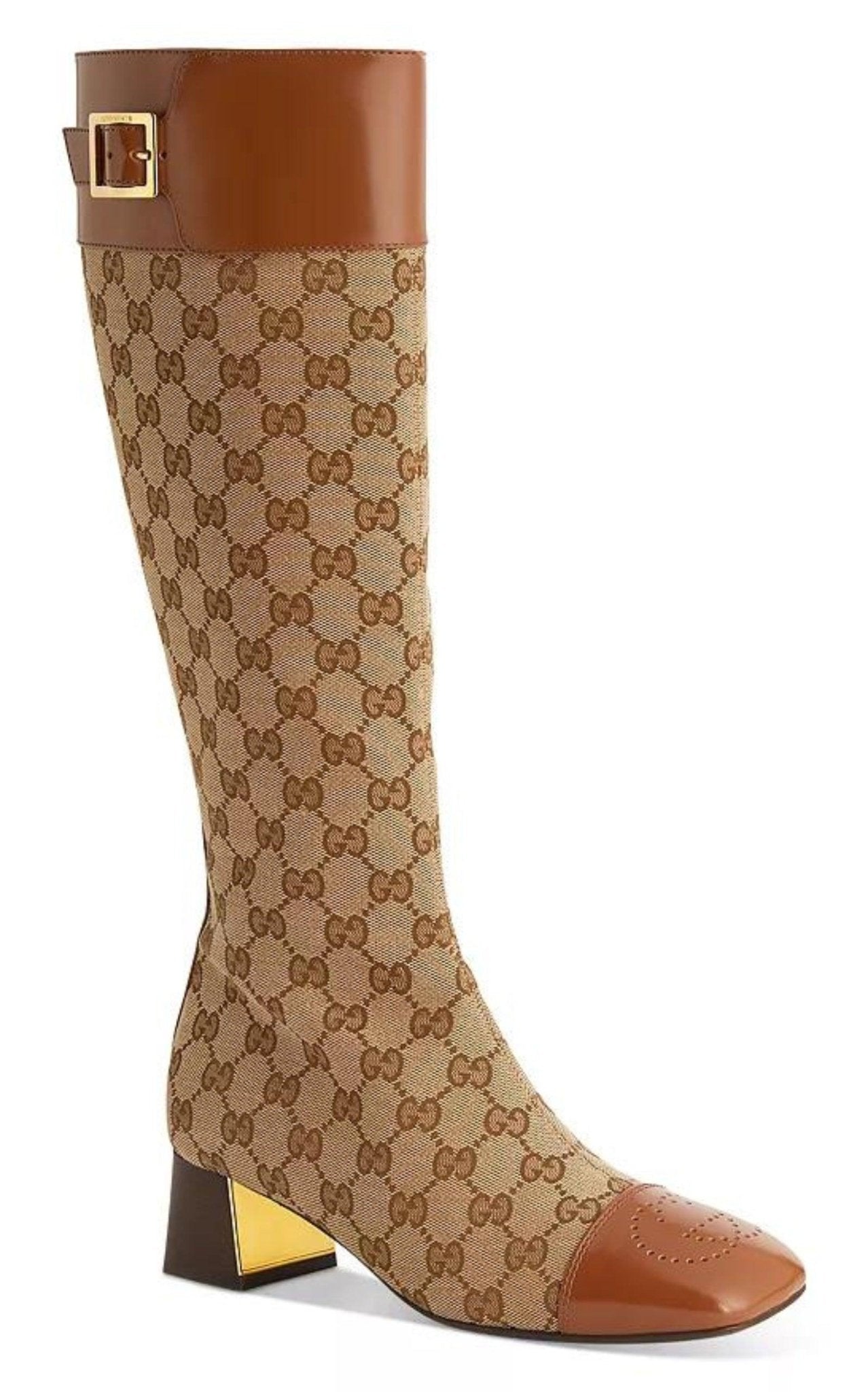 Gucci Ellis GG - Monogram Canvas Knee - High Boots - Runway Catalog