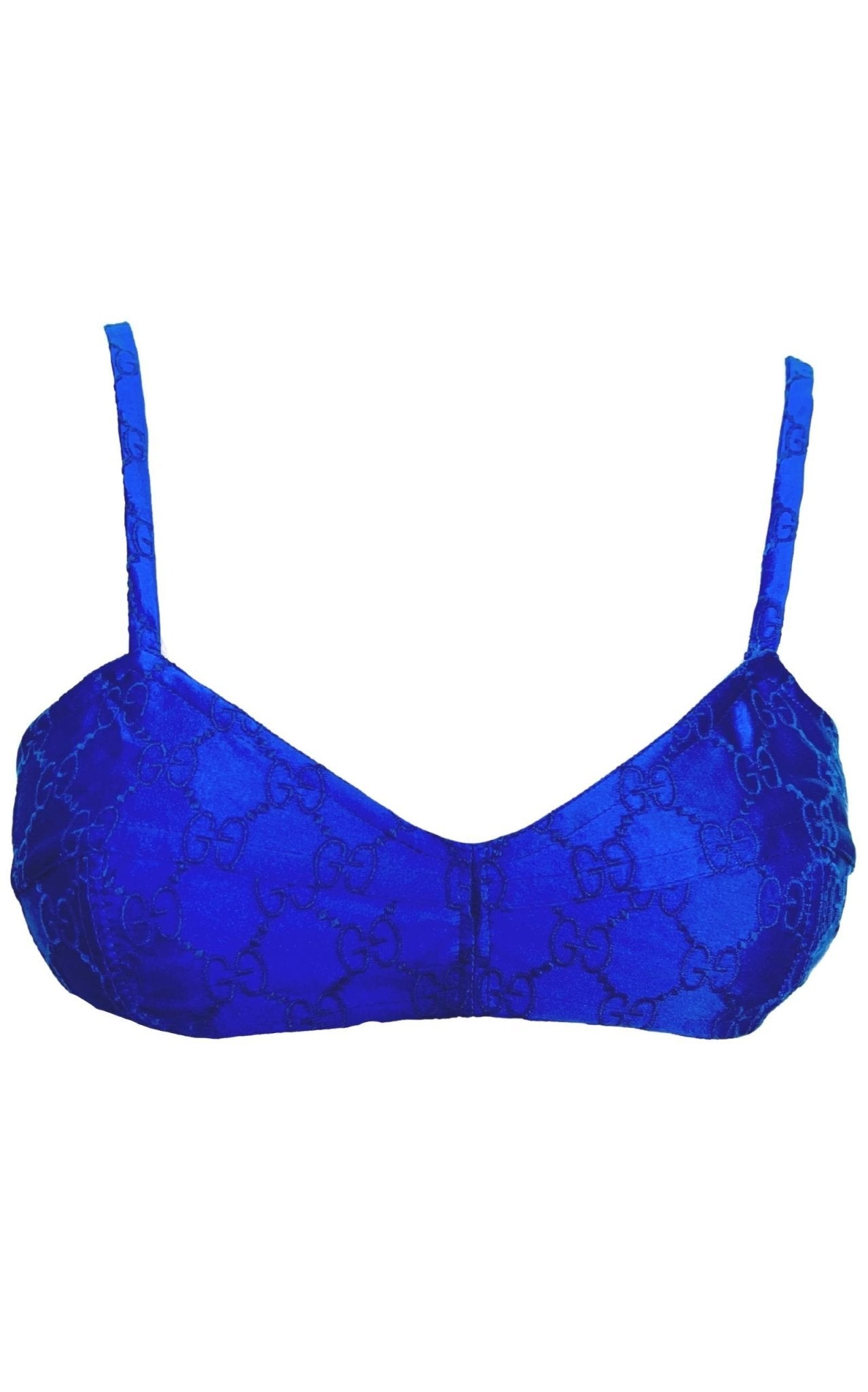 Gucci Embroidered Silk Logo Crop Top - Runway Catalog