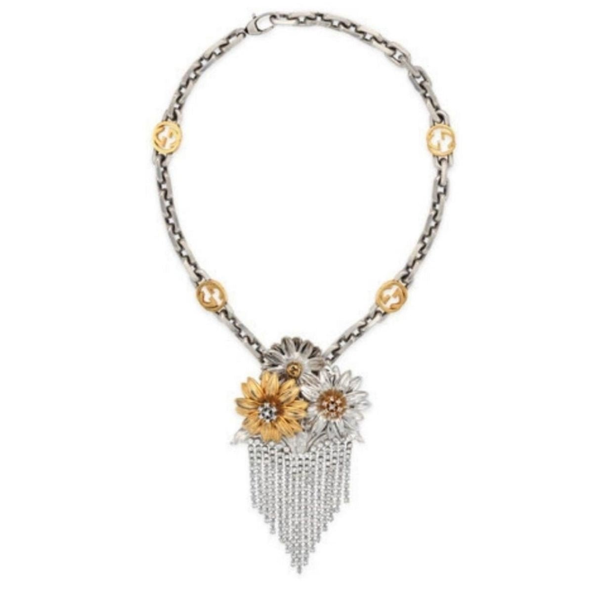 Gucci Halskette mit Blumenmotiven und Fransen – Runway-Katalog