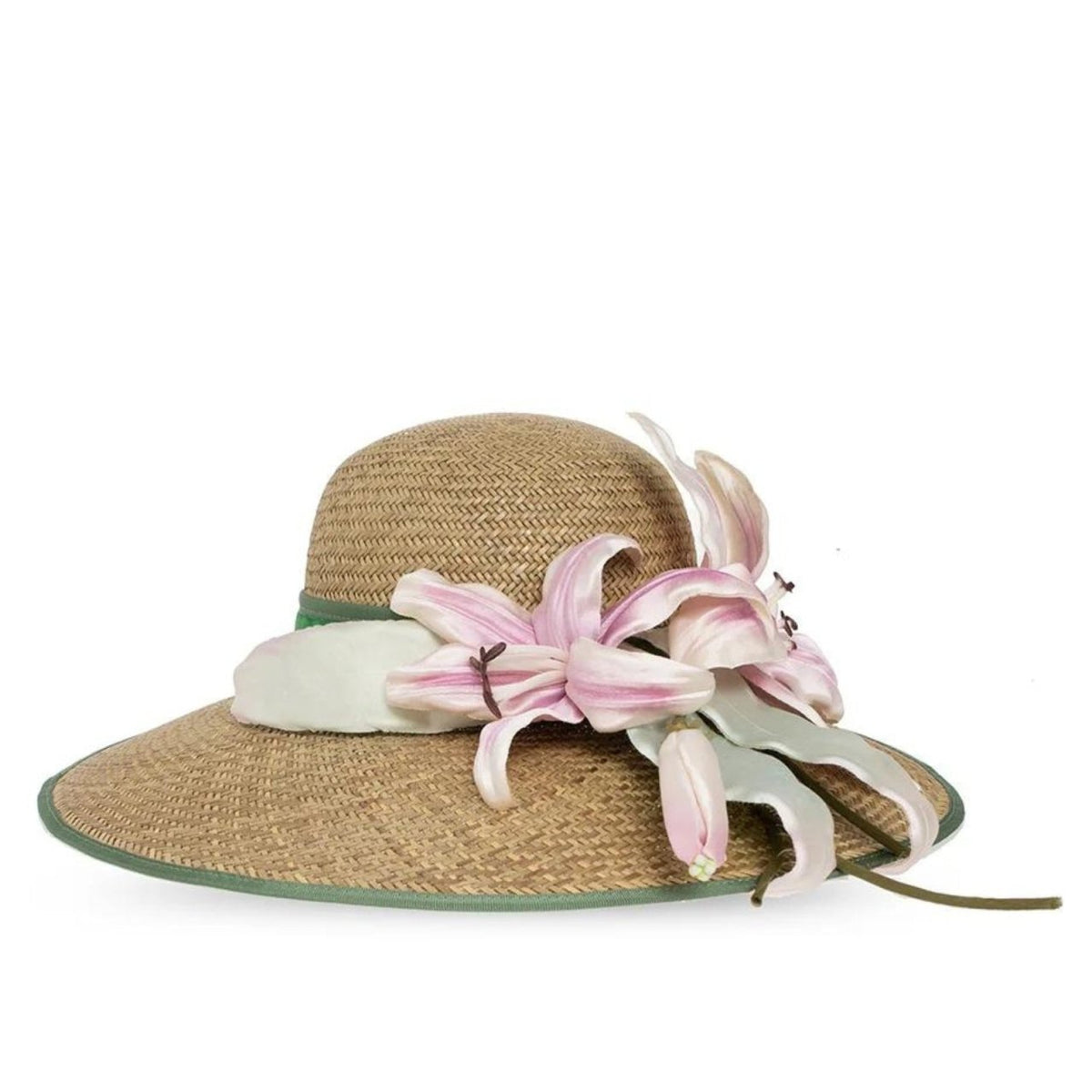 Gucci - Floral Detailed Wide  Brim Hat - M Gucci Floral Detailed Wide Brim Hat - Runway Catalog main image 3
