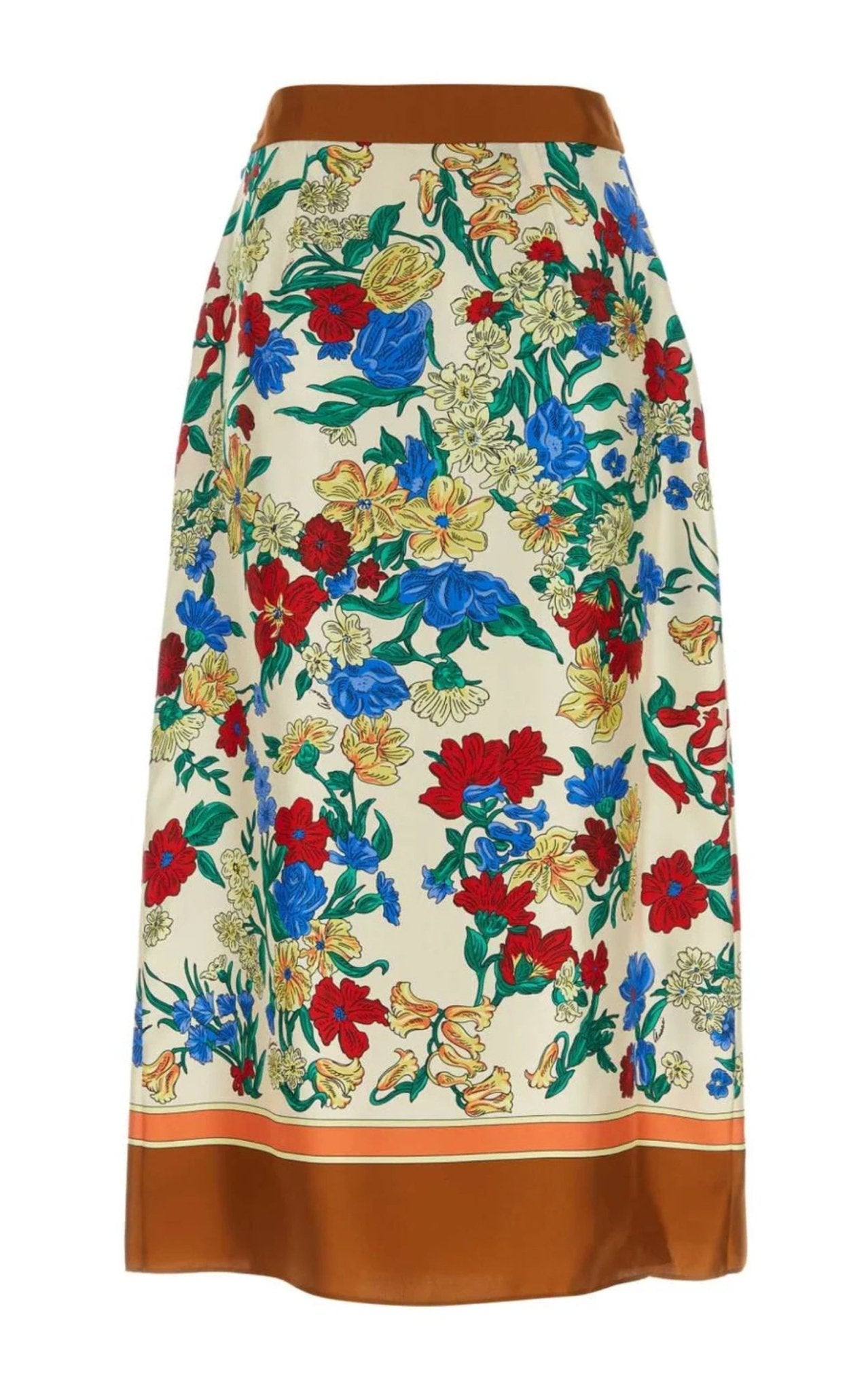 Gucci Floral Print Silk Wrap Skirt - Runway Catalog