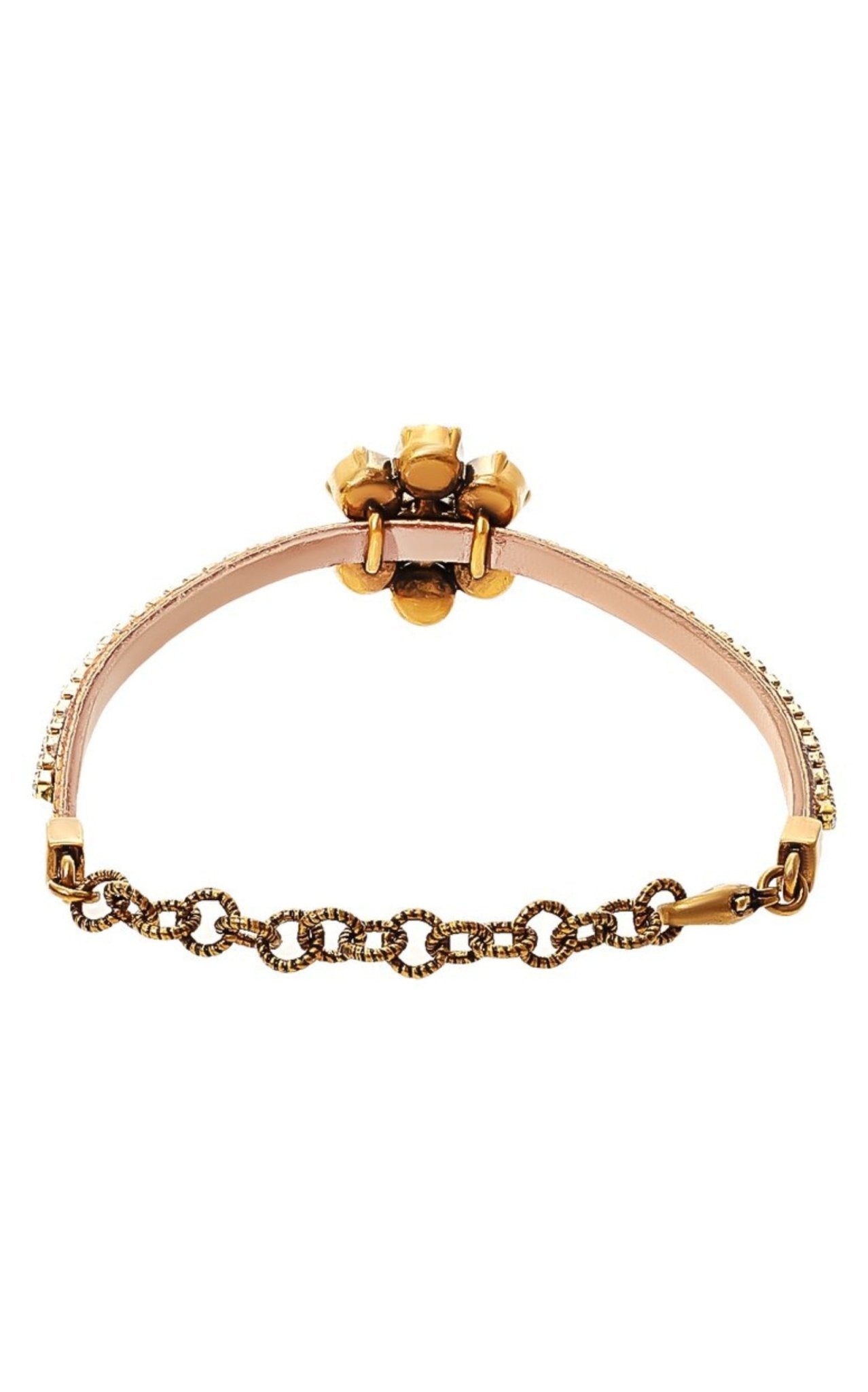 Gucci GG Crystal Flower Bracelet - Runway Catalog