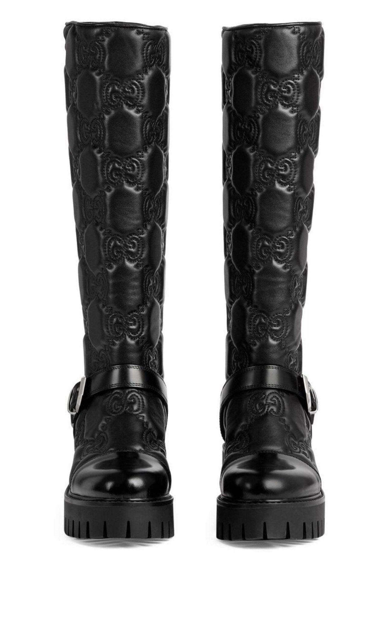Gucci GG Matelassé Lug Sole Boots - Runway Catalog
