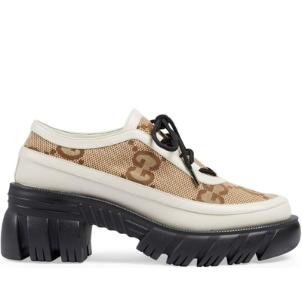 Gucci GG Fashion Board Shoes GUCCI GG leather and canvas sneakers | NET-A-PORTER main image 2